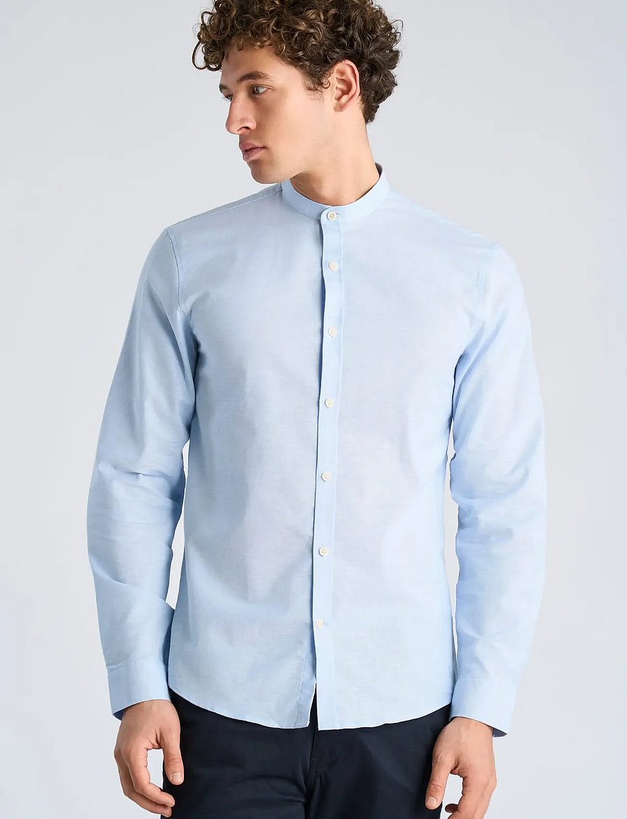 Lindbergh - Yarn dyed oxford superflex shirt L/S - oxford skjorter - lt blue mix - 3