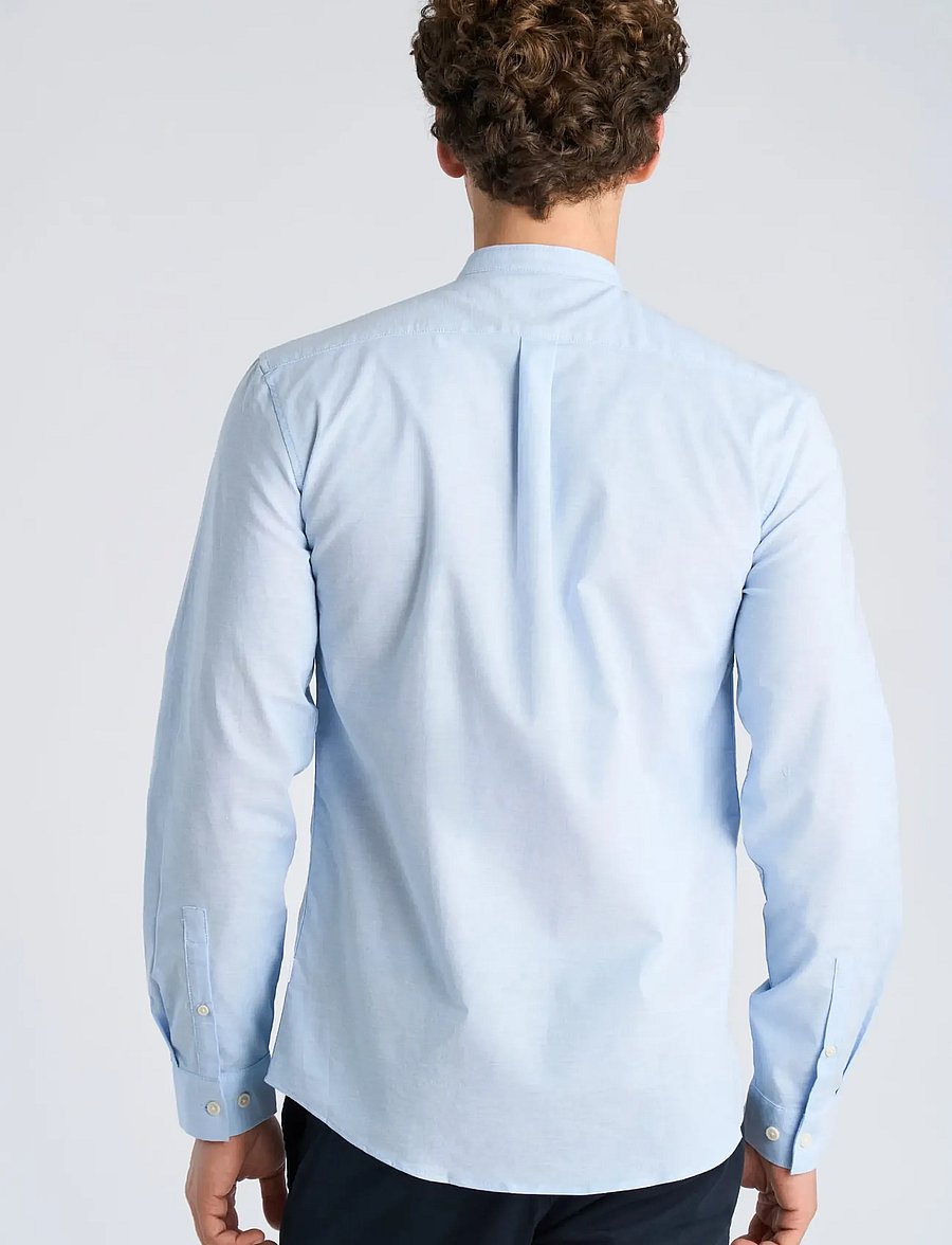 Lindbergh - Yarn dyed oxford superflex shirt L/S - oxford skjorter - lt blue mix - 4