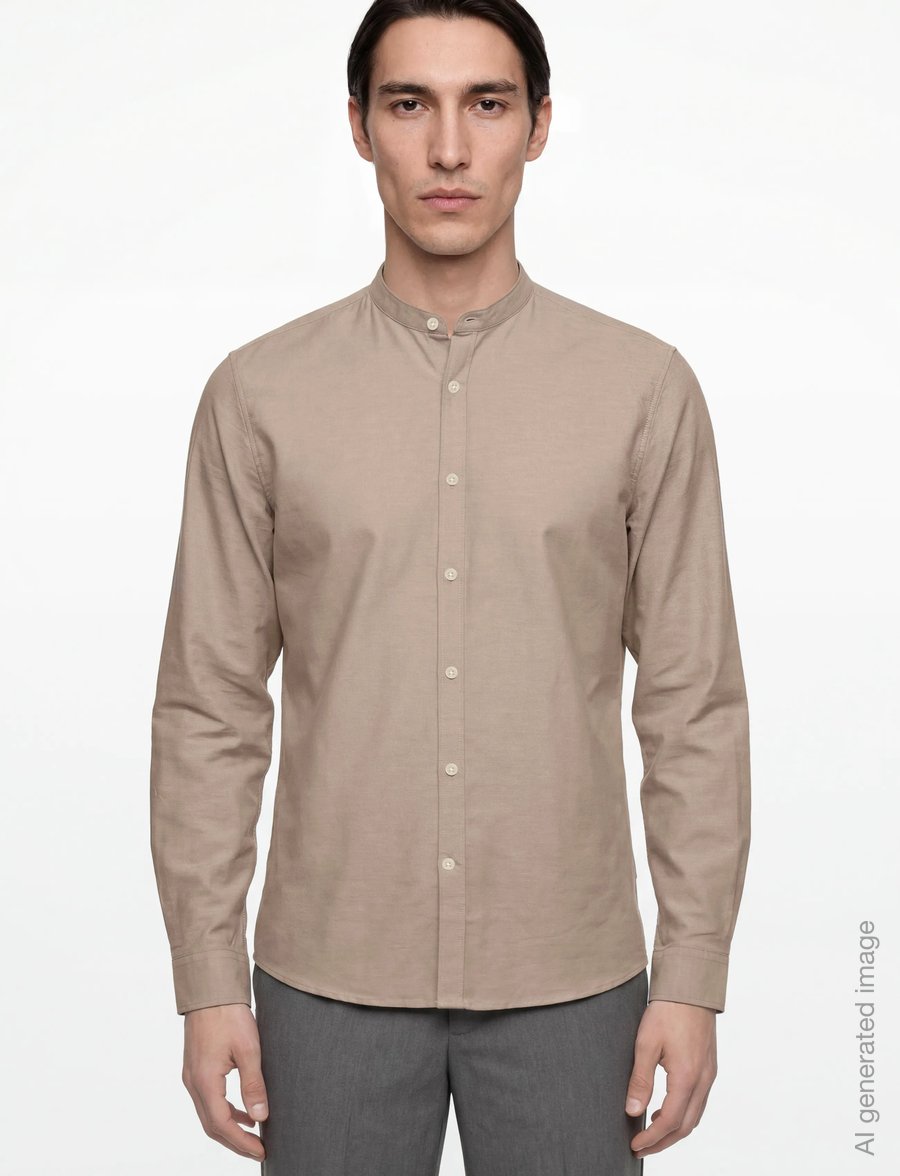 Lindbergh - Yarn dyed oxford superflex shirt L/S - oxford skjorter - lt stone mix - 3