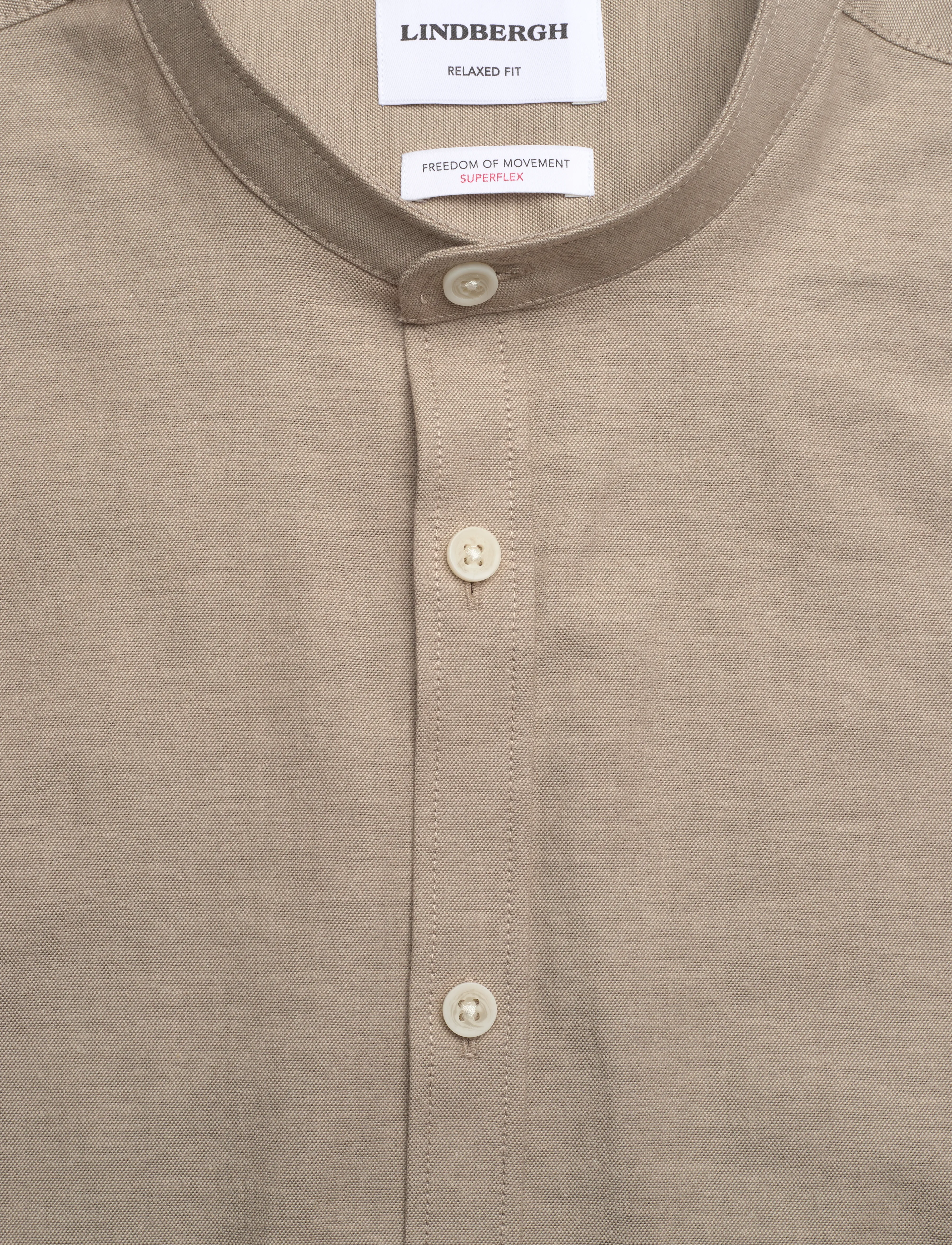 Lindbergh - Yarn dyed oxford superflex shirt - oxford shirts - lt stone mix - 5