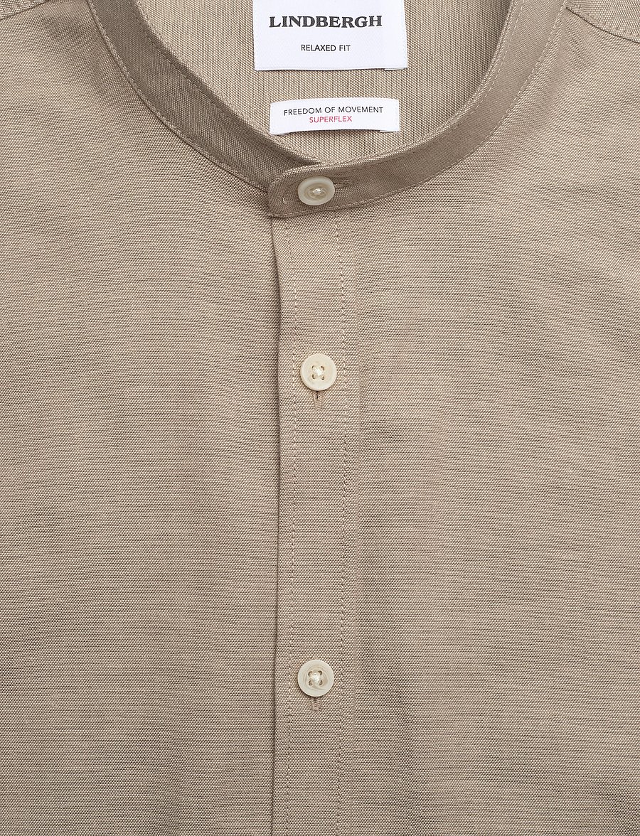 Lindbergh - Yarn dyed oxford superflex shirt L/S - oxford skjorter - lt stone mix - 5
