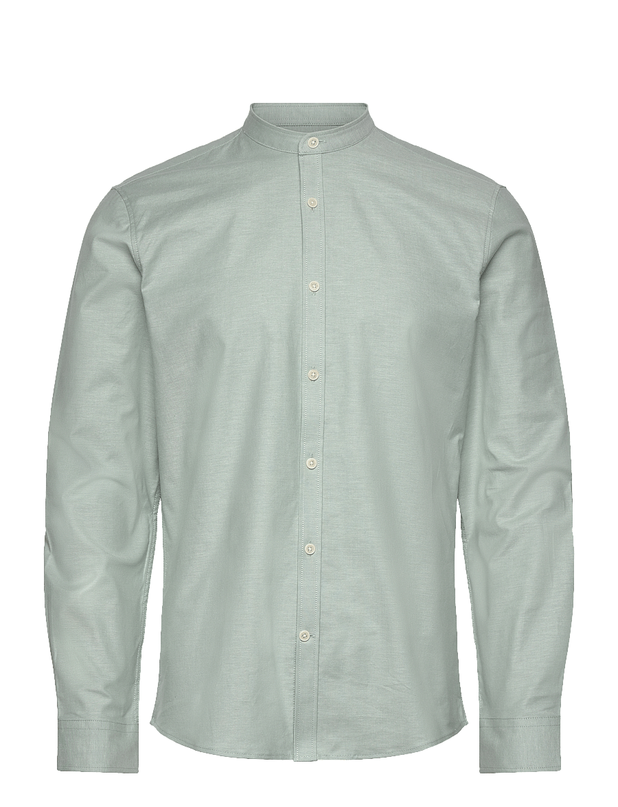 Lindbergh - Yarn dyed oxford superflex shirt L/S - oxford shirts - mid green mix - 1