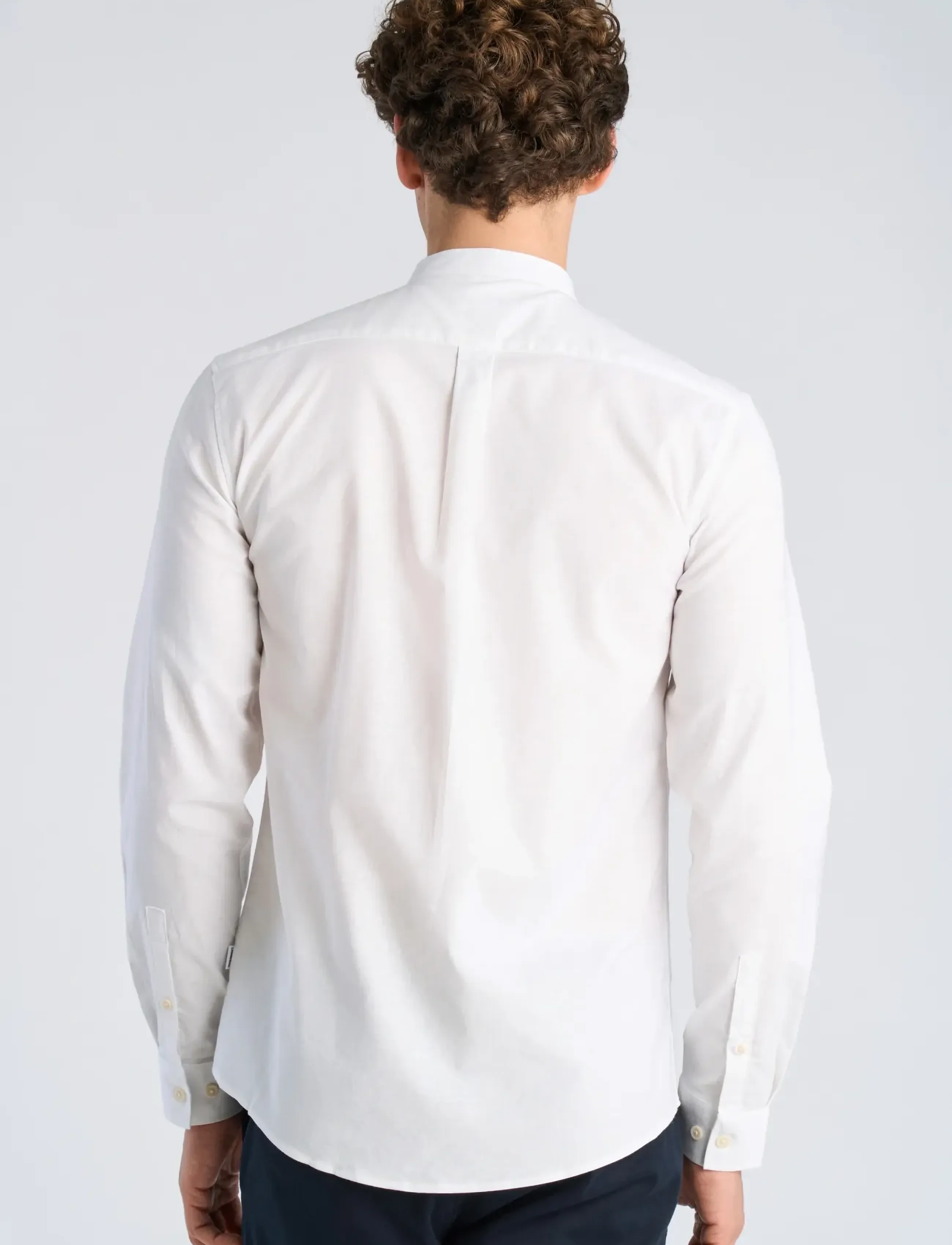 Lindbergh - Yarn dyed oxford superflex shirt - oxford shirts - white - 4