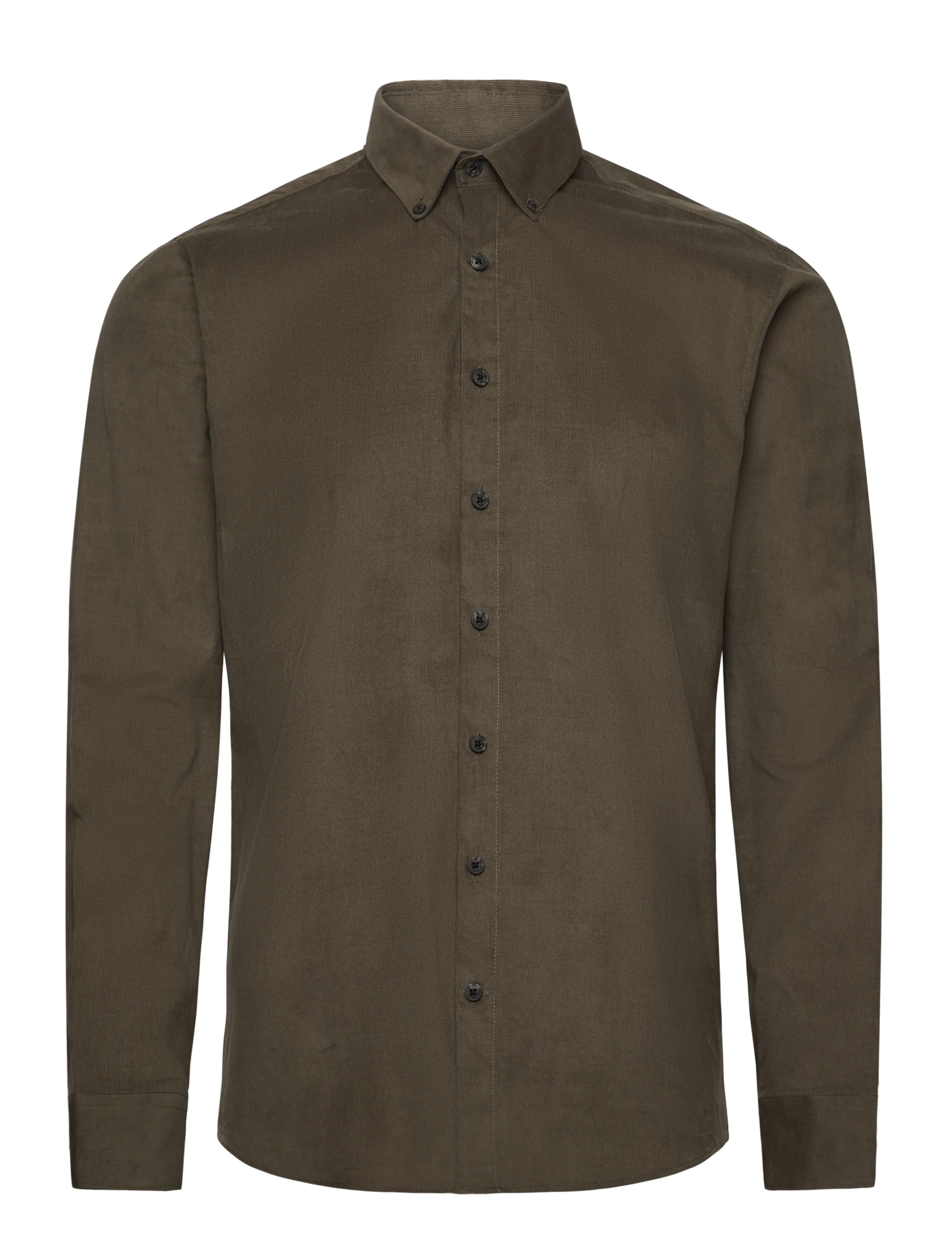 Lindbergh Fine corduroy shirt L/S - Hemden - ARMY / khaki/green