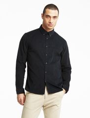 Lindbergh - Fine corduroy shirt L/S - corduroy shirts - black - 3