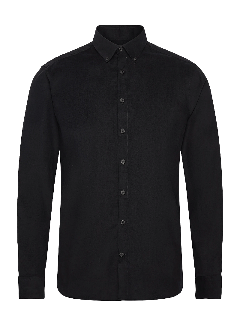 Lindbergh - Fine corduroy shirt L/S - manchesterskjortor - black - 1
