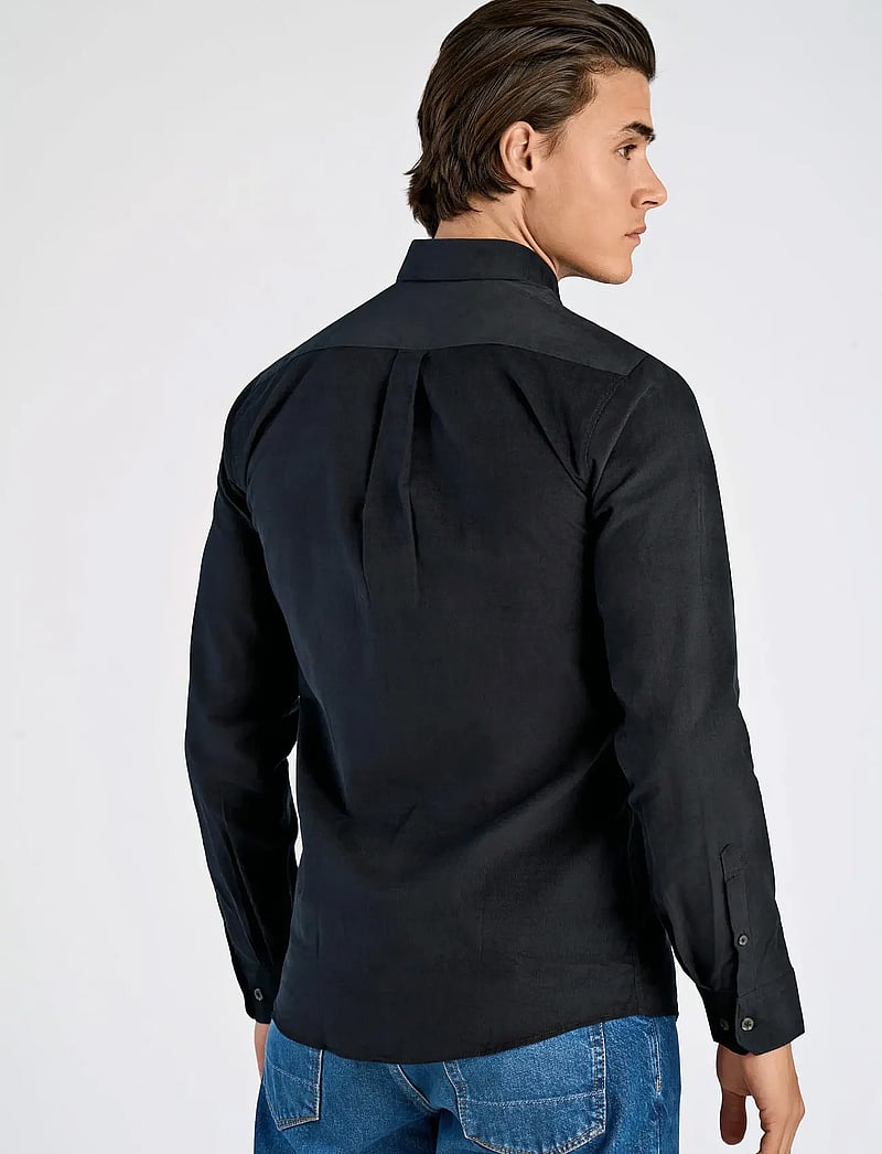 Lindbergh - Fine corduroy shirt L/S - manchesterskjortor - black - 4