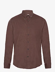 Lindbergh - Fine corduroy shirt L/S - corduroy shirts - dark brown - 0