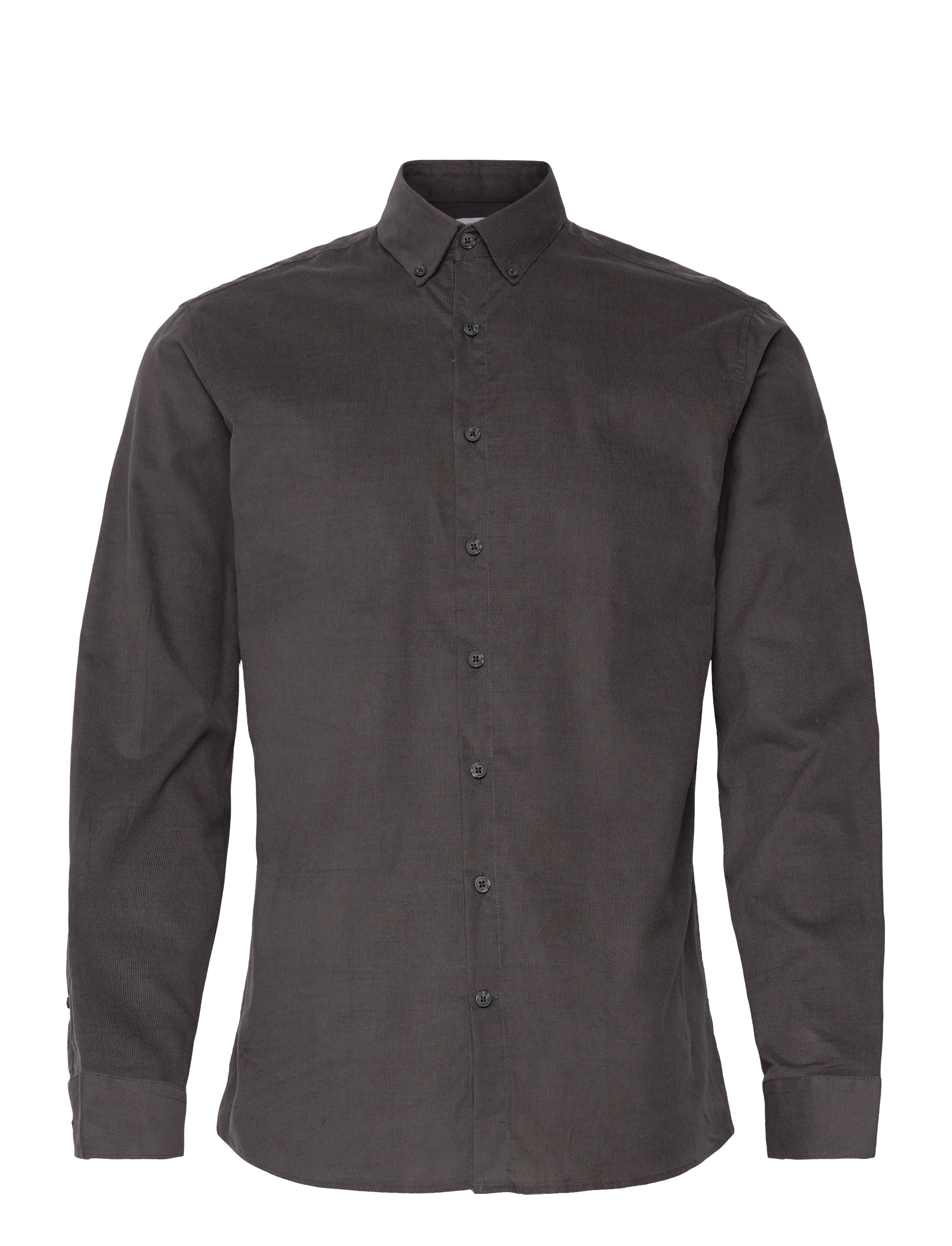 Lindbergh Fine corduroy shirt L/S - Shirts - DEEP GREY / grey