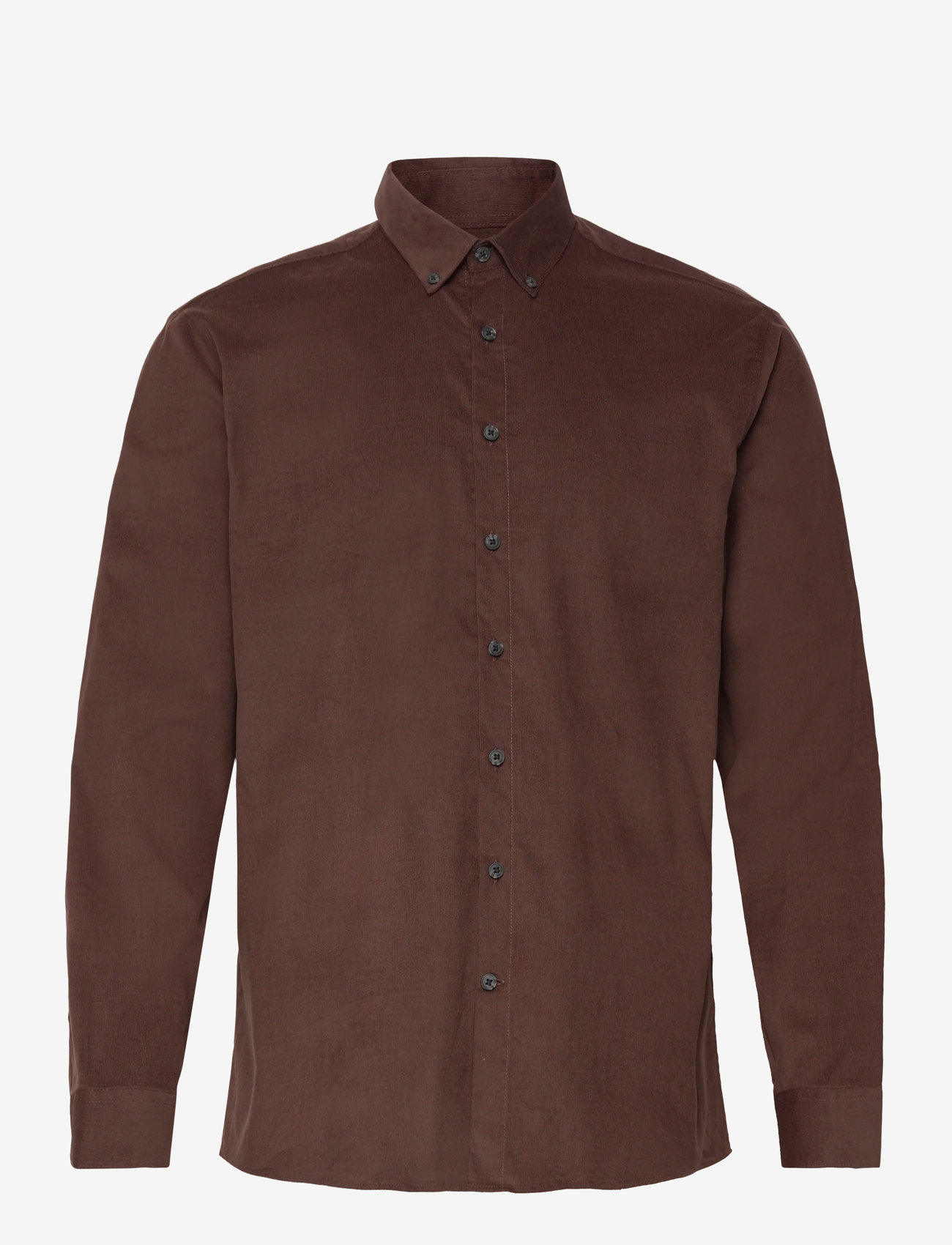 Lindbergh - Fine corduroy shirt L/S - manchesterskjortor - dk brown - 1