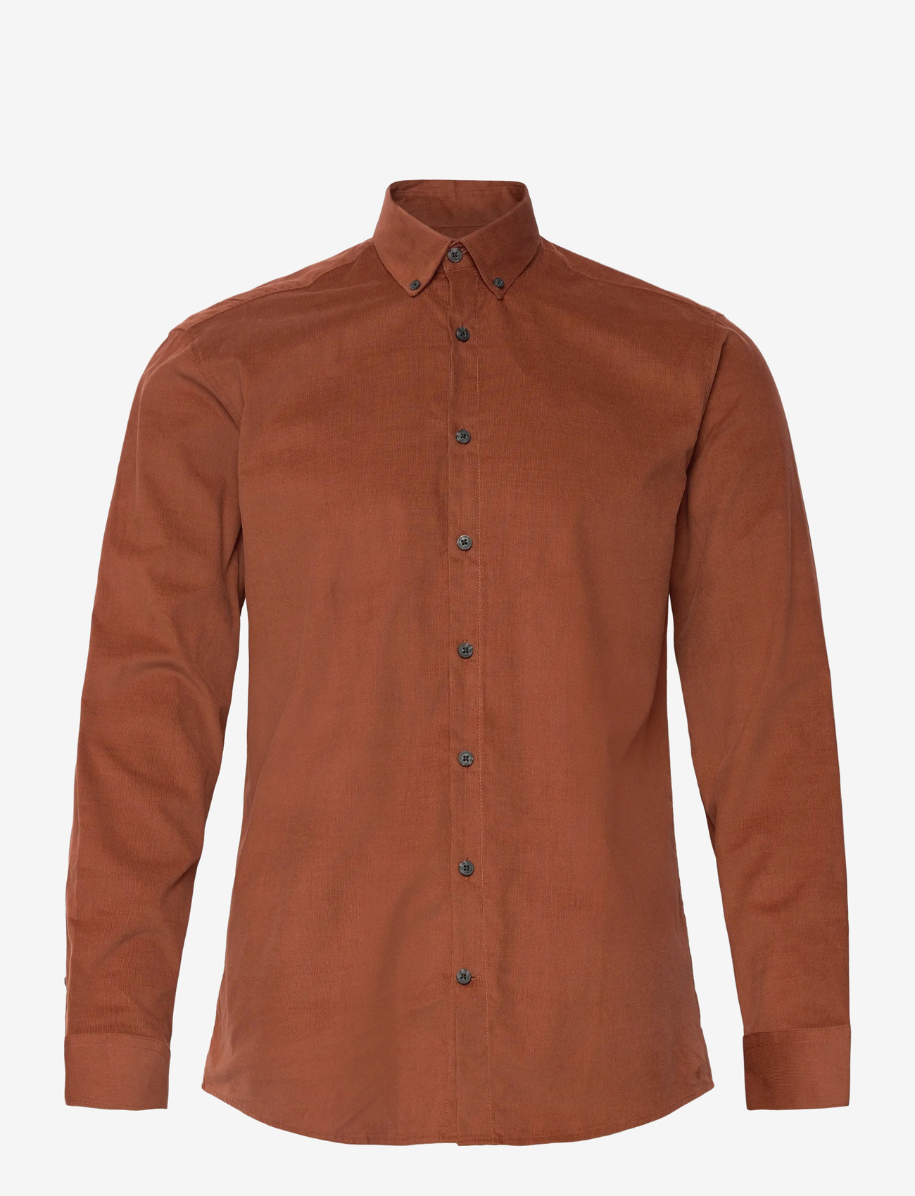 Lindbergh - Fine corduroy shirt L/S - manchesterskjortor - dk copper - 1