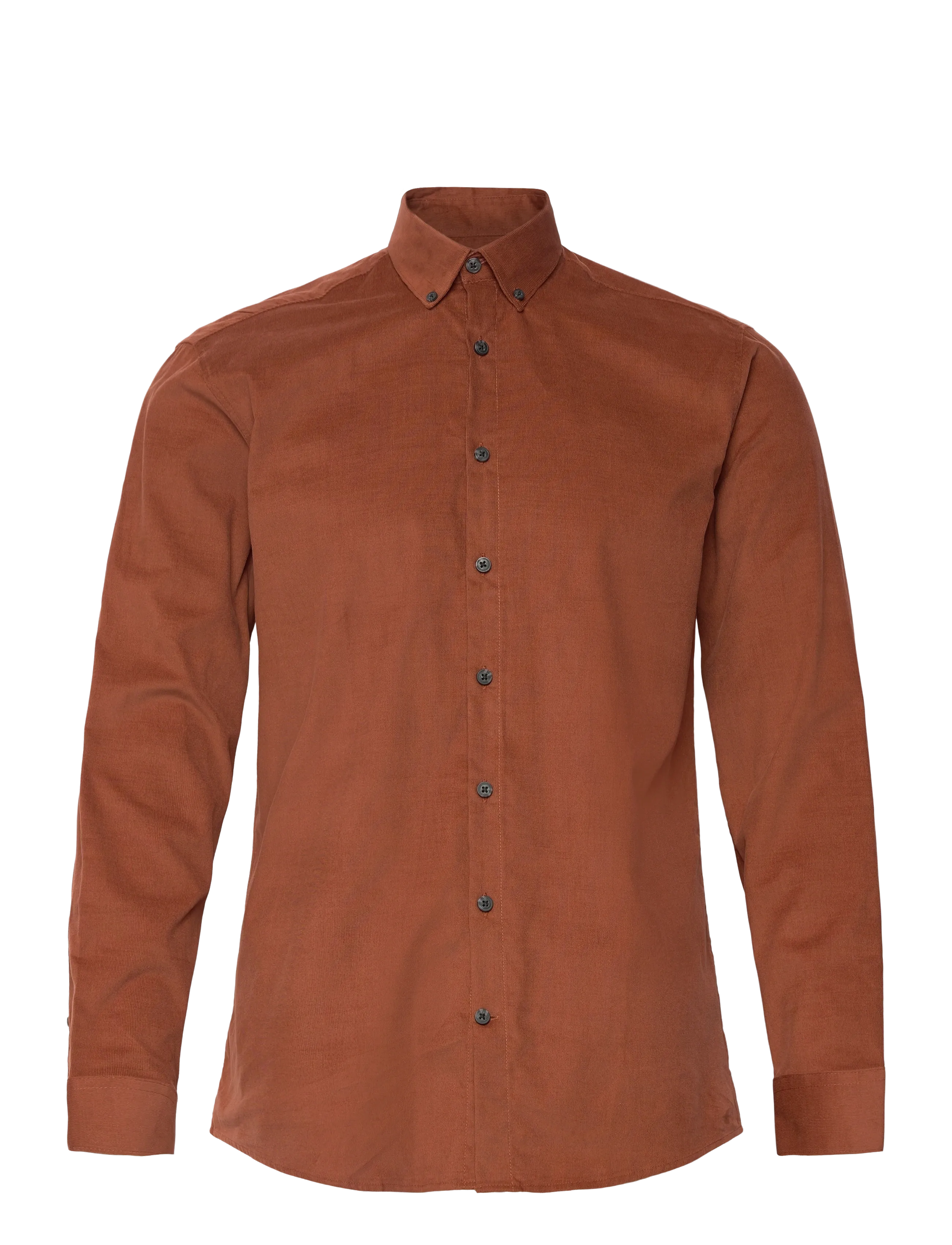 Lindbergh Fine corduroy shirt L/S - Skjorter - DK COPPER / orange