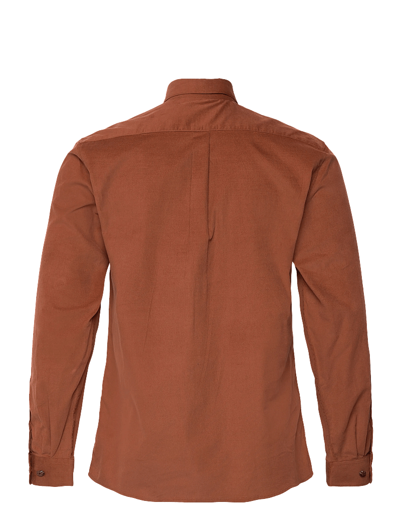Lindbergh - Fine corduroy shirt L/S - manchesterskjortor - dk copper - 2