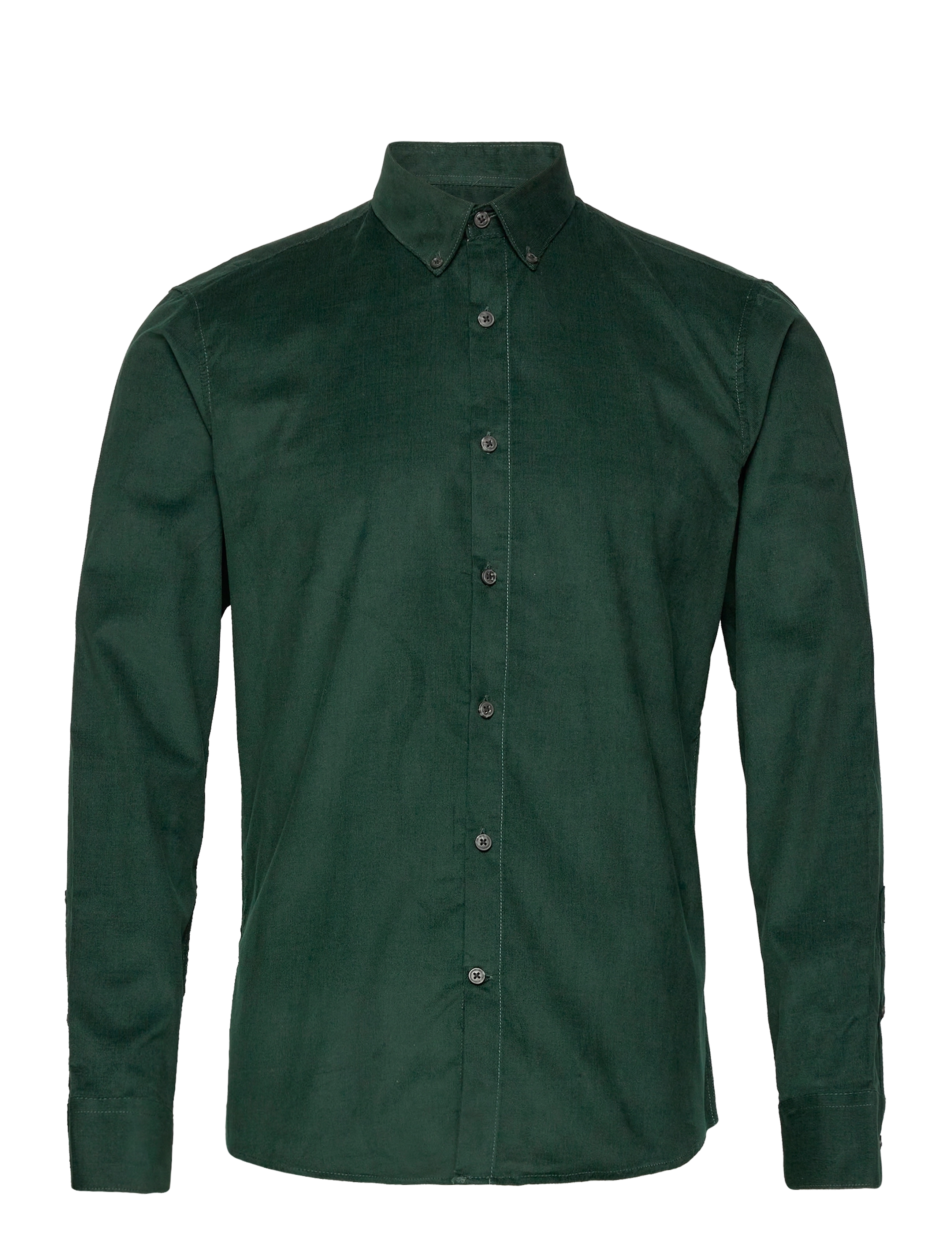 Lindbergh - Fine corduroy shirt L/S - mænd - dk green - 1