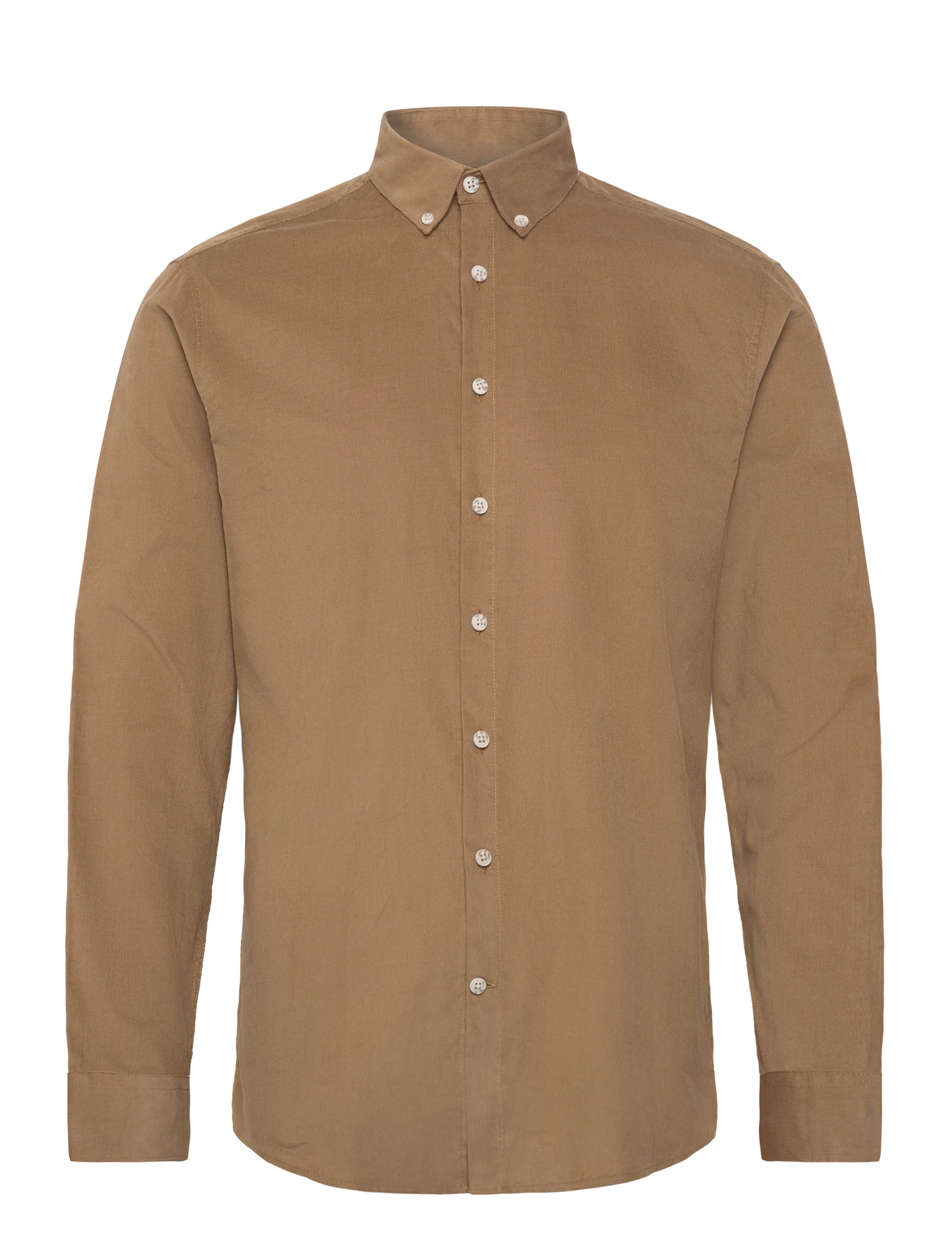 Fine corduroy shirt L/S - DUSTY BROWN