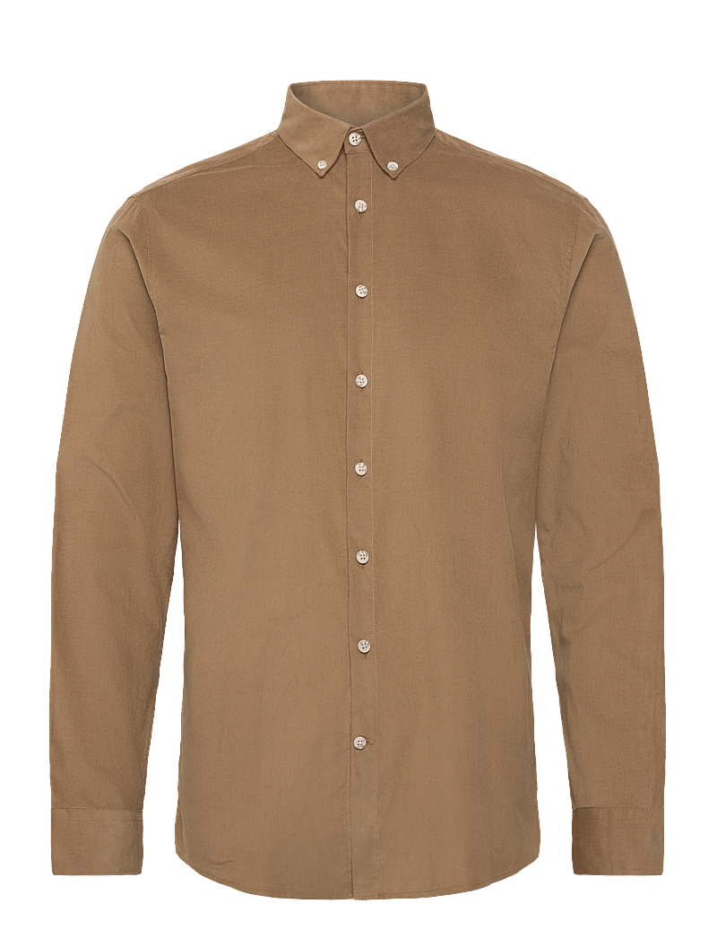 Lindbergh - Fine corduroy shirt L/S - manchesterskjortor - dusty brown - 1