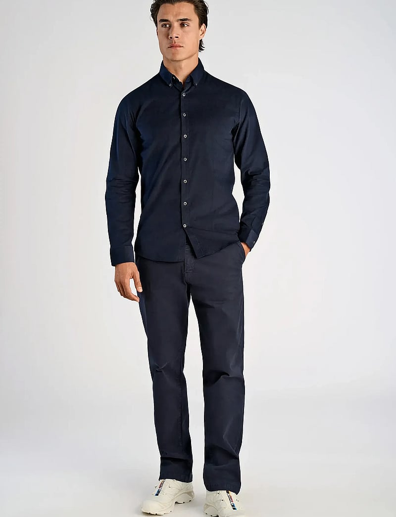 Lindbergh - Fine corduroy shirt L/S - manchesterskjortor - navy - 0