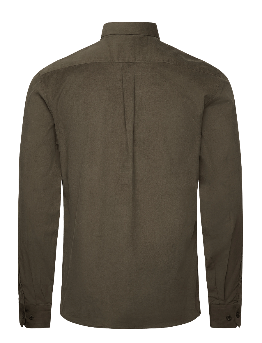 Lindbergh - Fine corduroy shirt L/S - cordhemden - army - 2