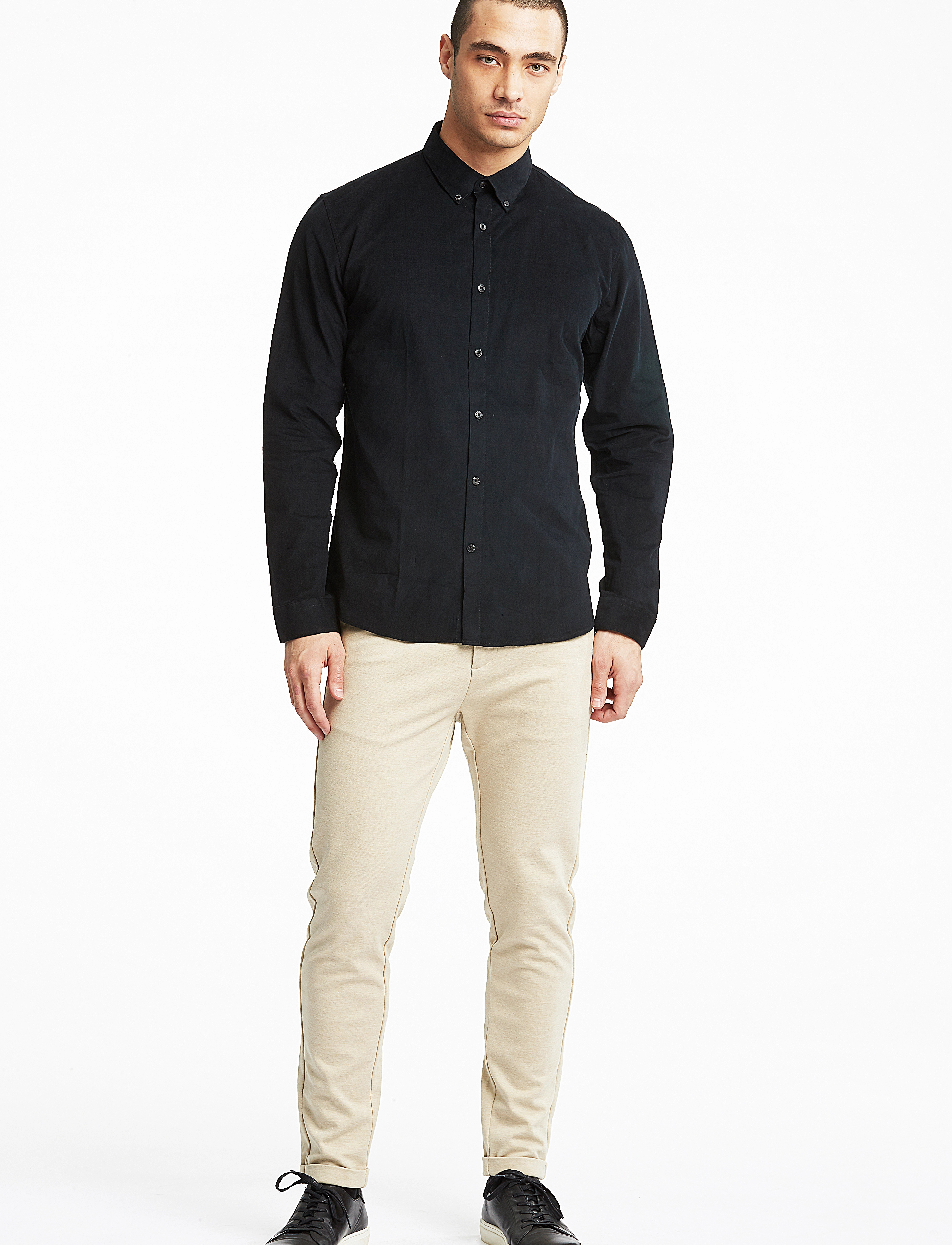 Lindbergh - Fine corduroy shirt L/S - cordhemden - black - 4