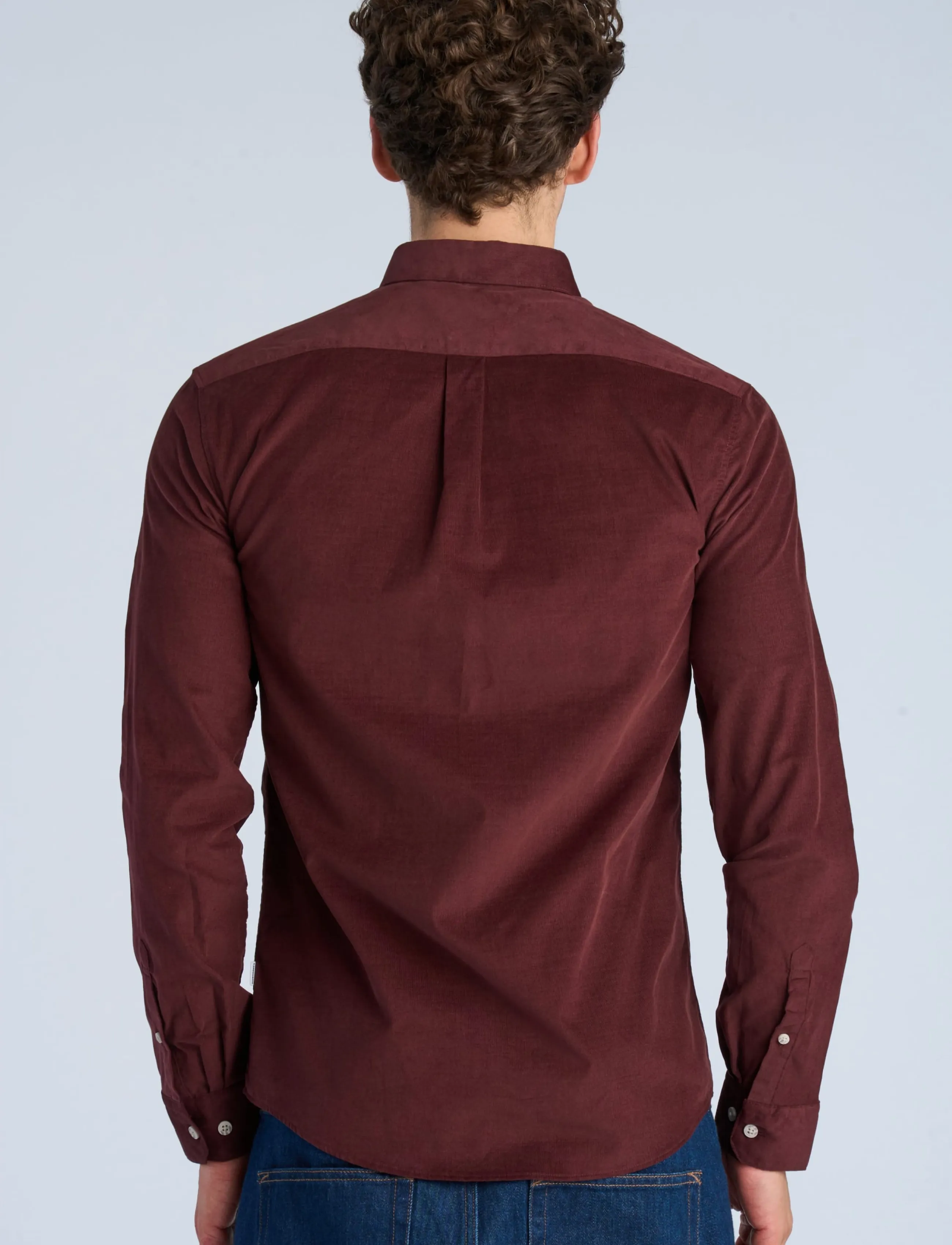 Lindbergh - Fine corduroy shirt L/S - cordhemden - bordeaux - 4