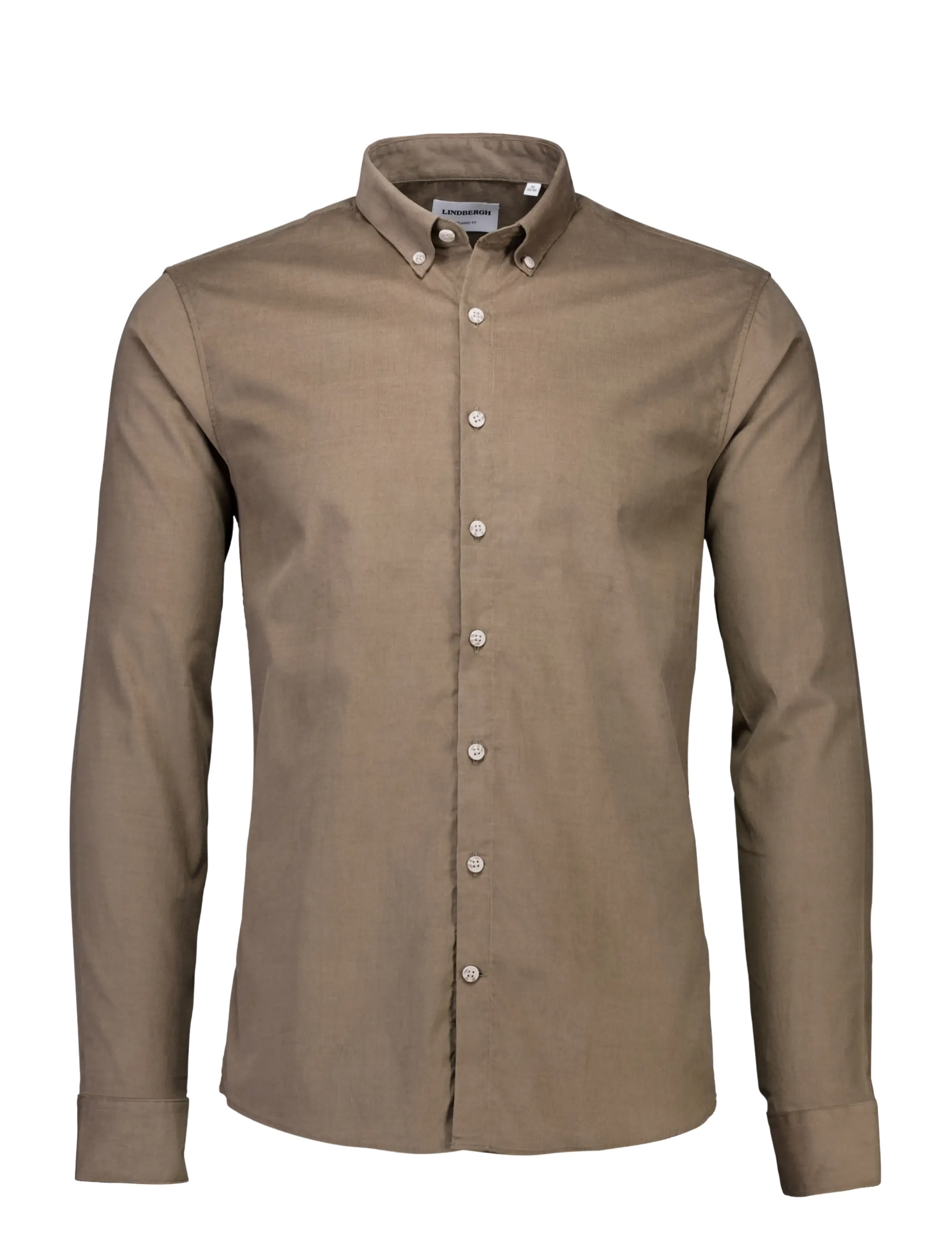 Lindbergh - Fine corduroy shirt L/S - cordhemden - dk sand - 1