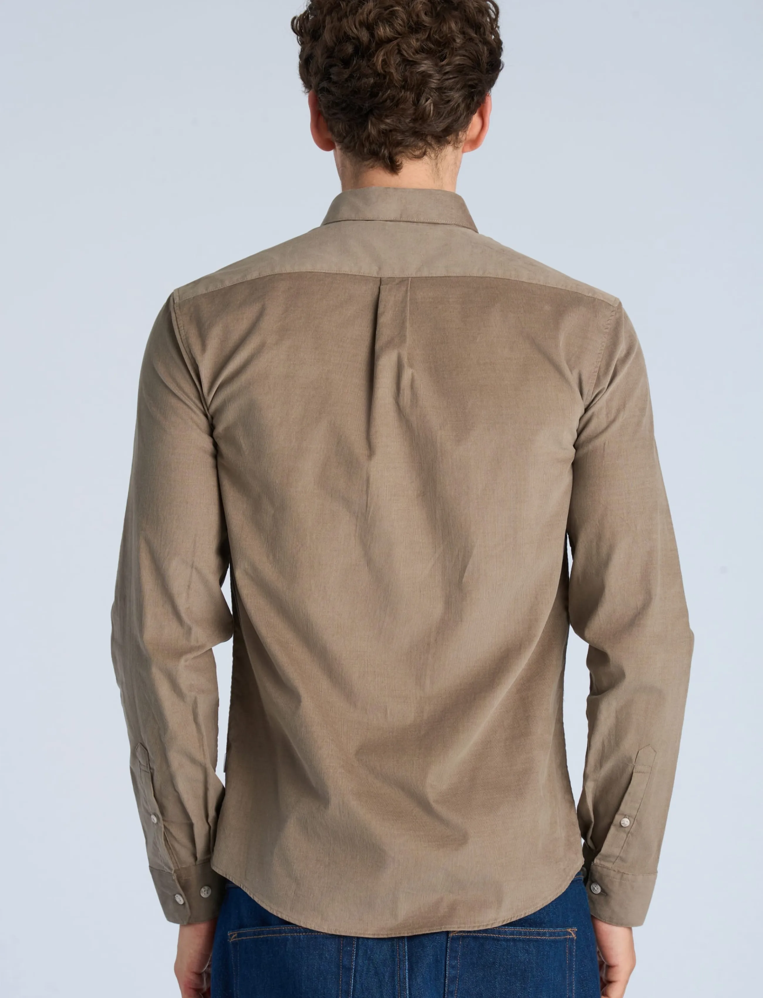 Lindbergh - Fine corduroy shirt L/S - cordhemden - dk sand - 4