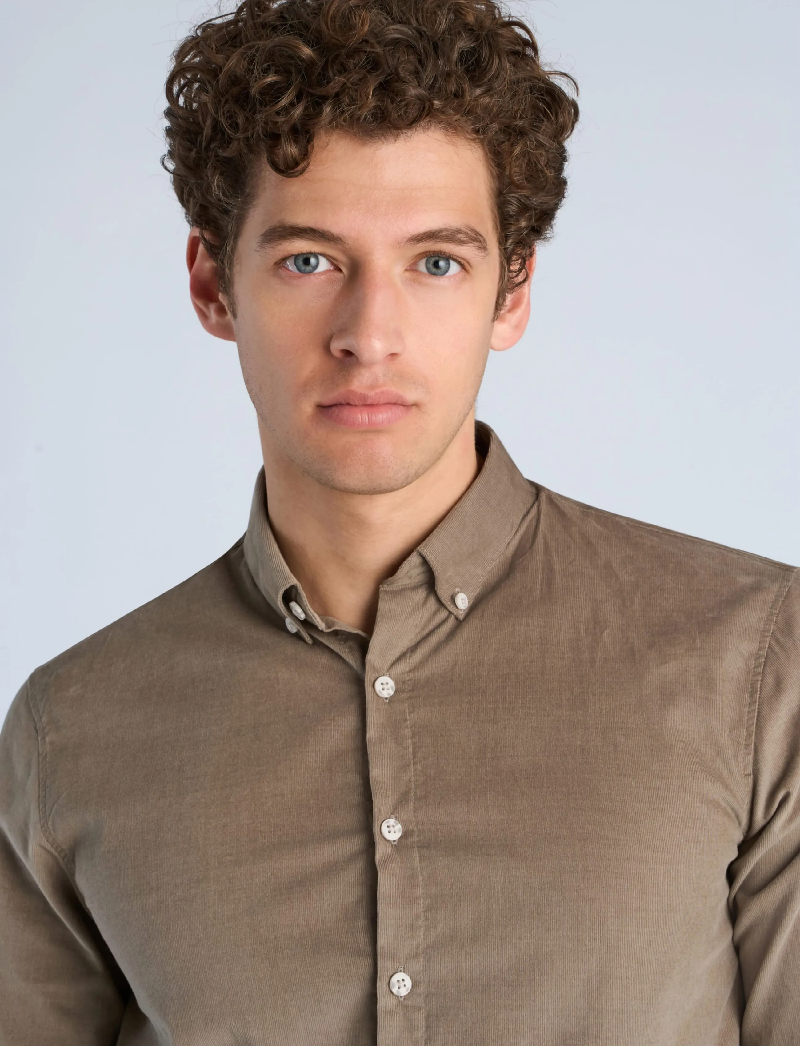 Lindbergh - Fine corduroy shirt L/S - cordhemden - dk sand - 5