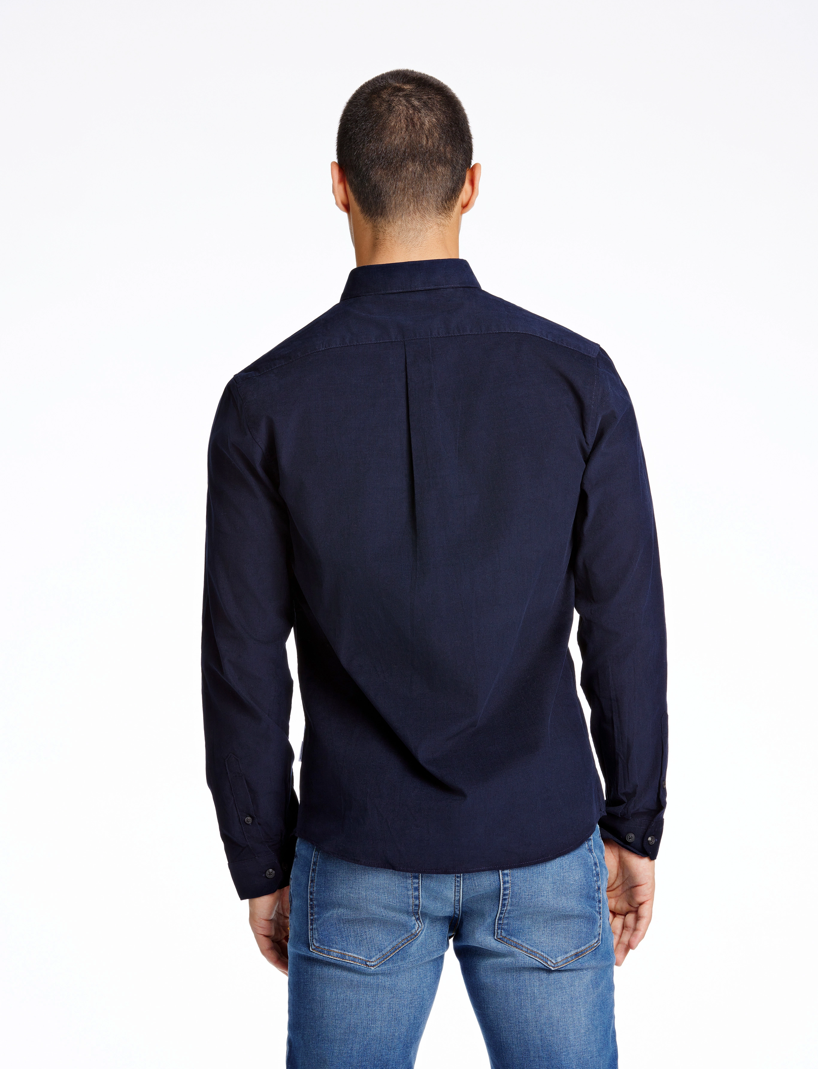 Lindbergh - Fine corduroy shirt L/S - fløjlsskjorter - navy - 3