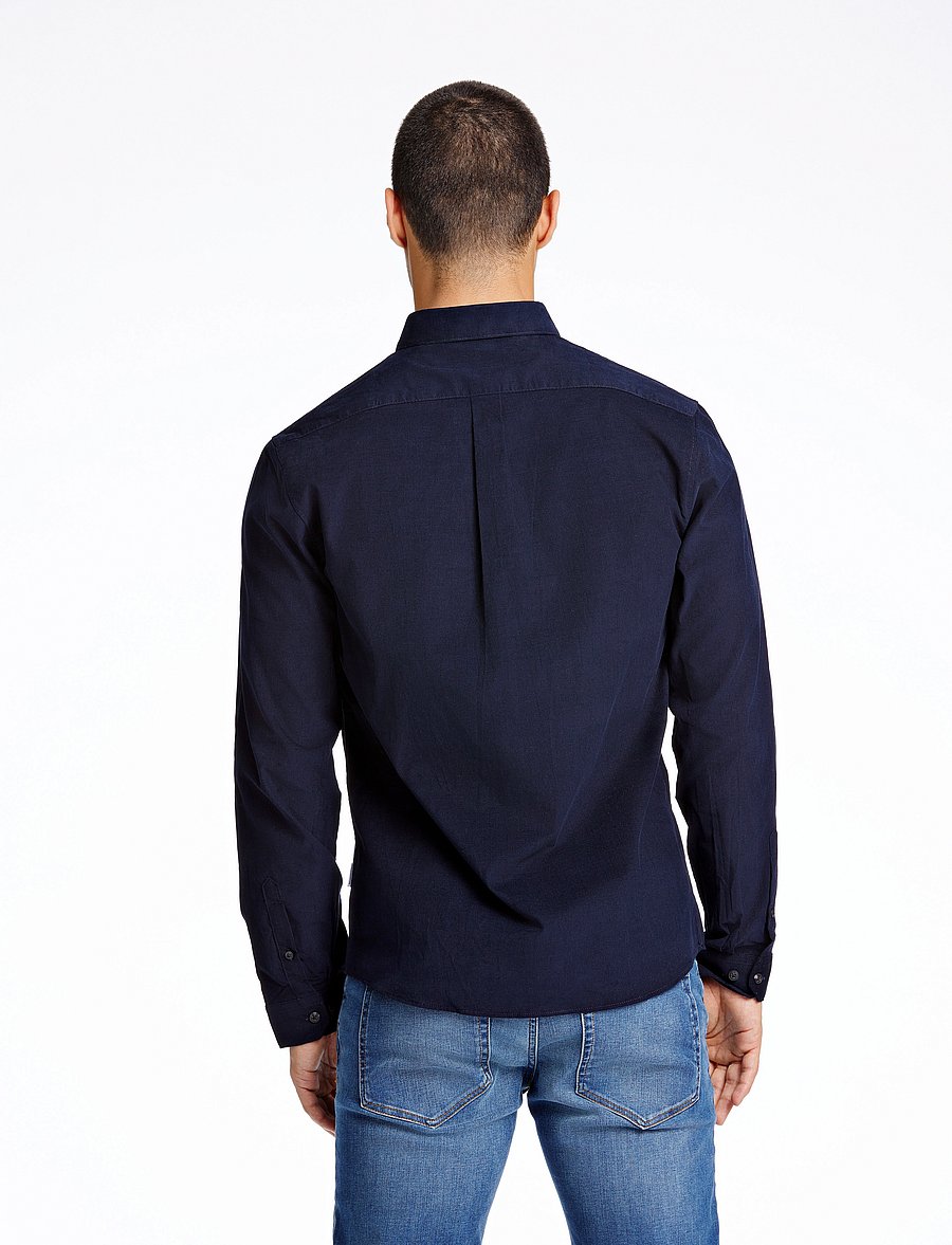 Lindbergh - Fine corduroy shirt L/S - cordhemden - navy - 3