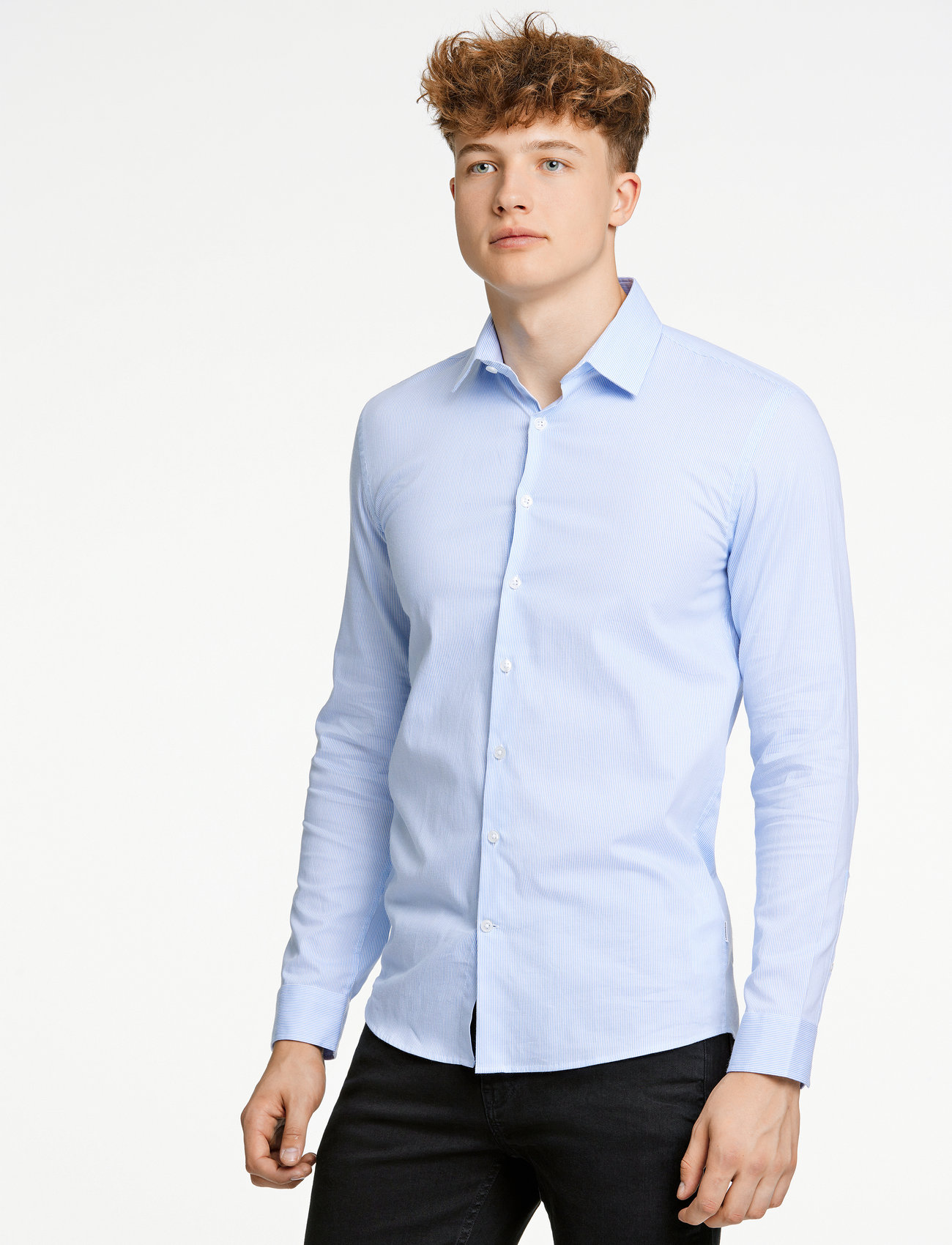 Lindbergh - Organic dress shirt L/S - nordic style - light blue - 0