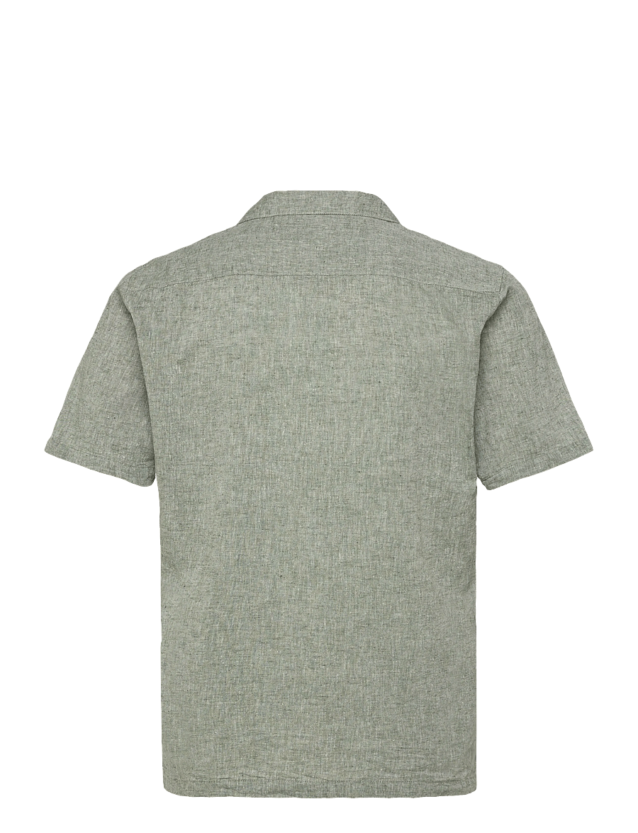 Lindbergh - Casual linen blend resort S/S - kurzarmhemden - army - 2