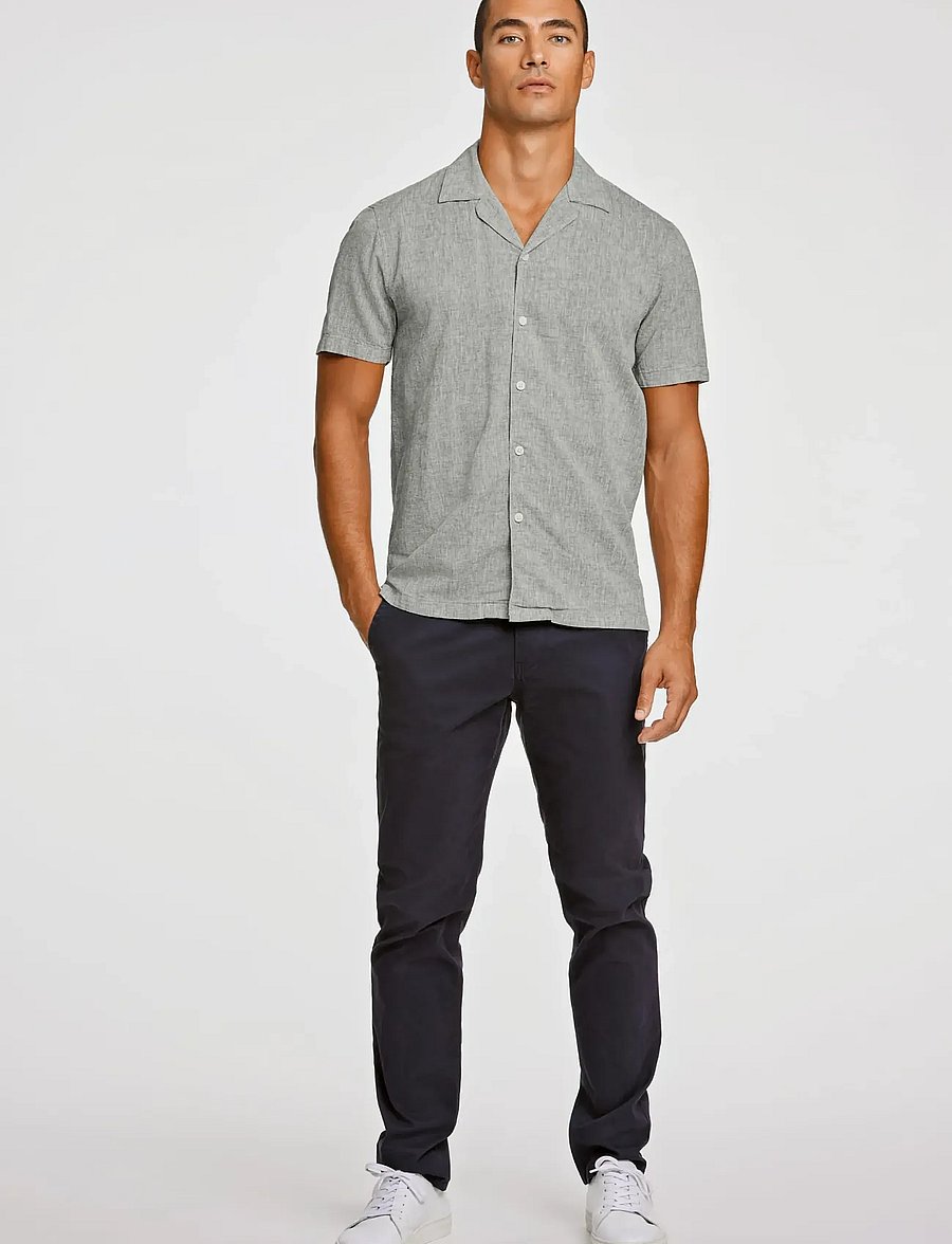 Lindbergh - Casual linen blend resort S/S - kurzarmhemden - army - 0