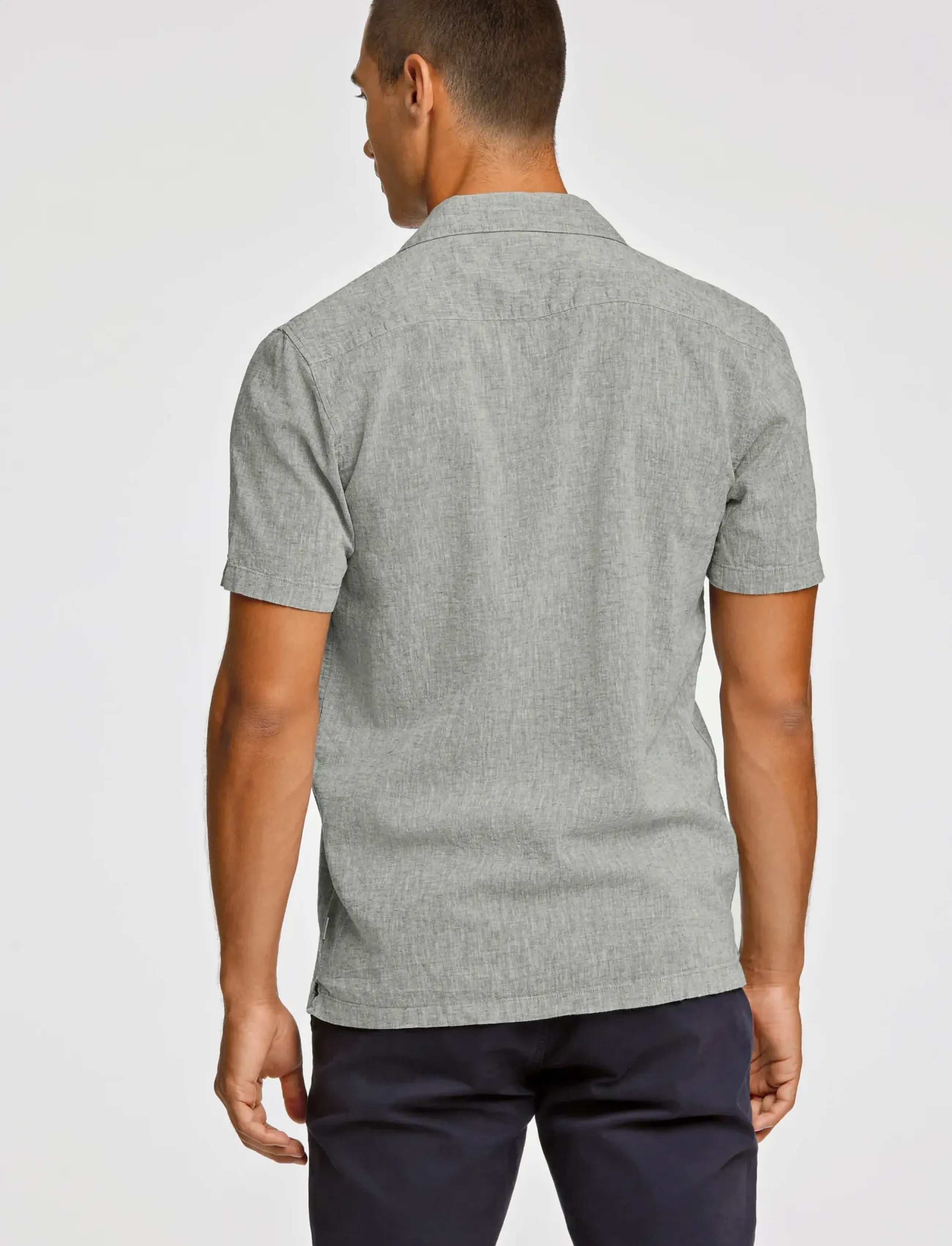 Lindbergh - Casual linen blend resort S/S - kurzarmhemden - army - 4