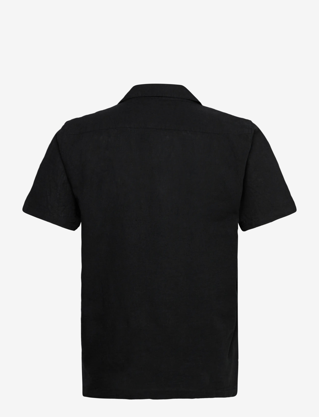 Lindbergh - Casual linen blend resort S/S - linneskjortor - black - 2