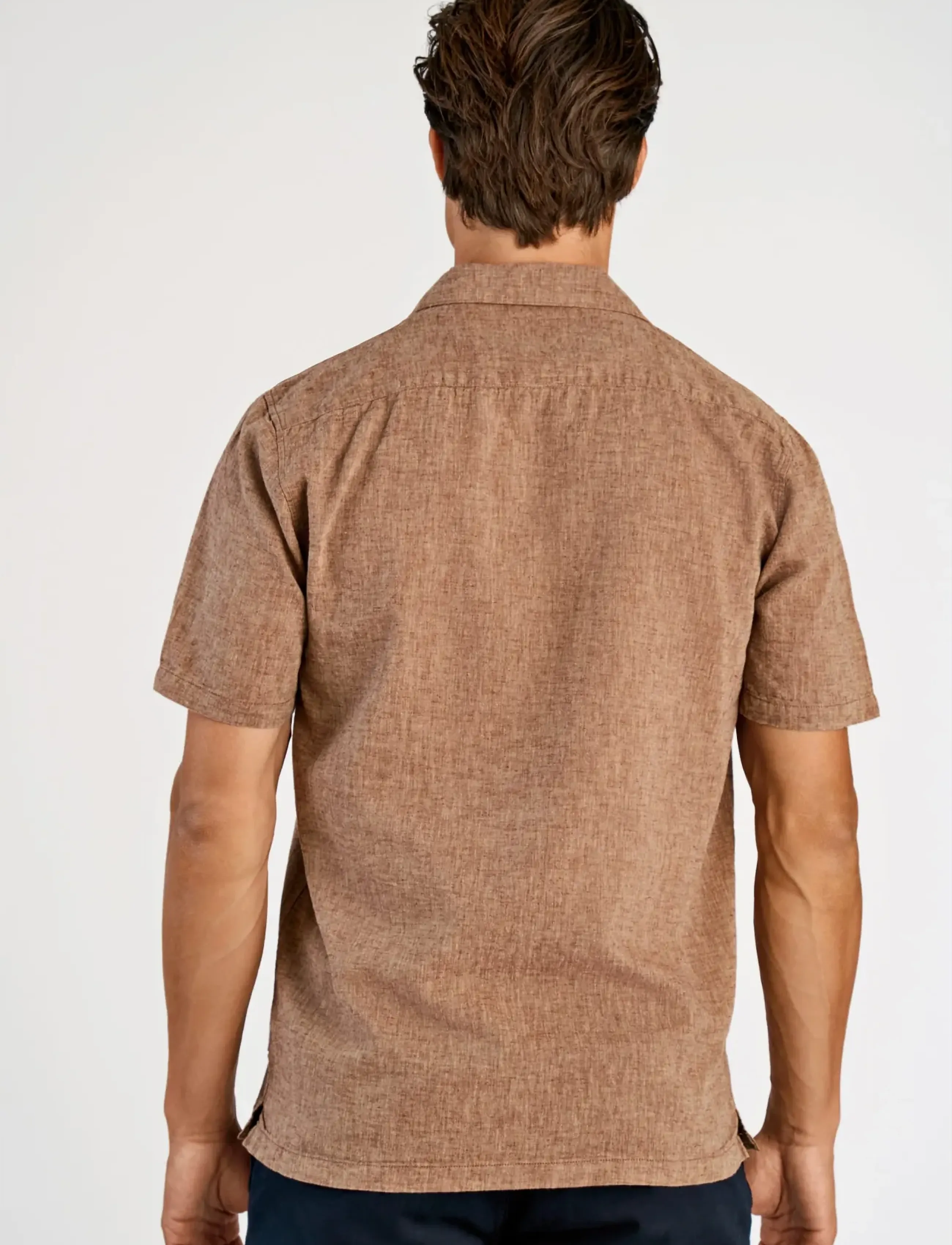 Lindbergh - Casual linen blend resort S/S - kurzarmhemden - brown - 4