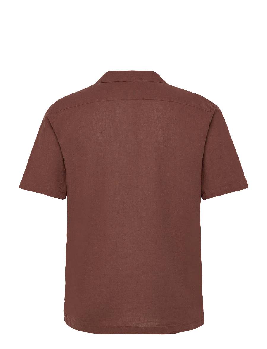 Lindbergh - Casual linen blend resort S/S - kurzarmhemden - cacao - 2