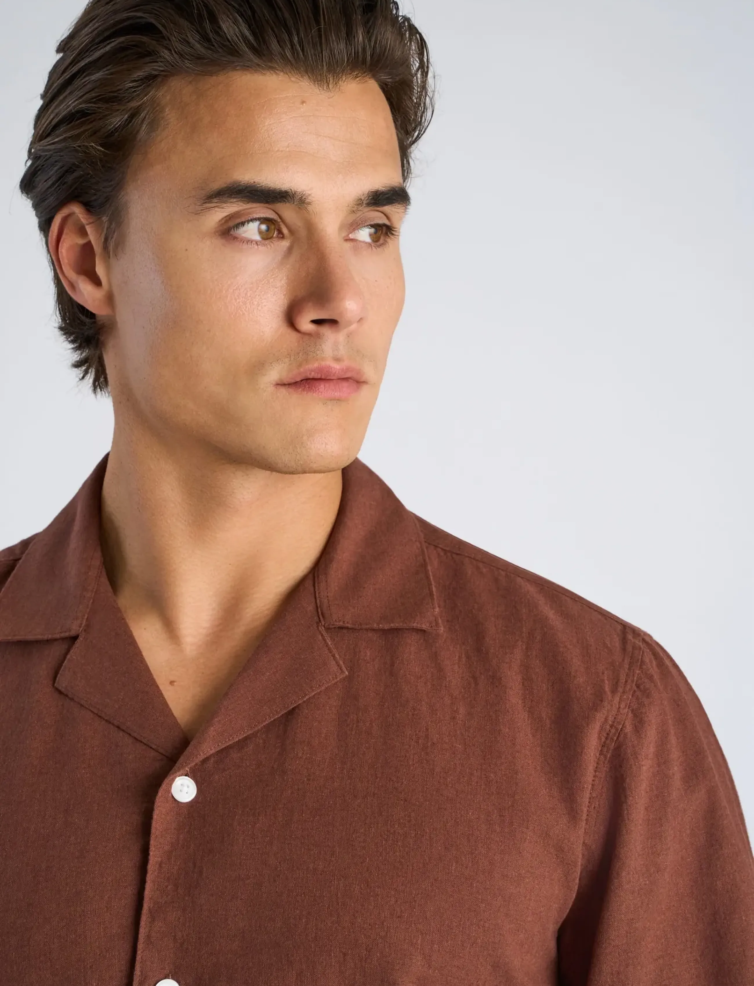Lindbergh - Casual linen blend resort S/S - lühikeste varrukatega särgid - cacao - 5