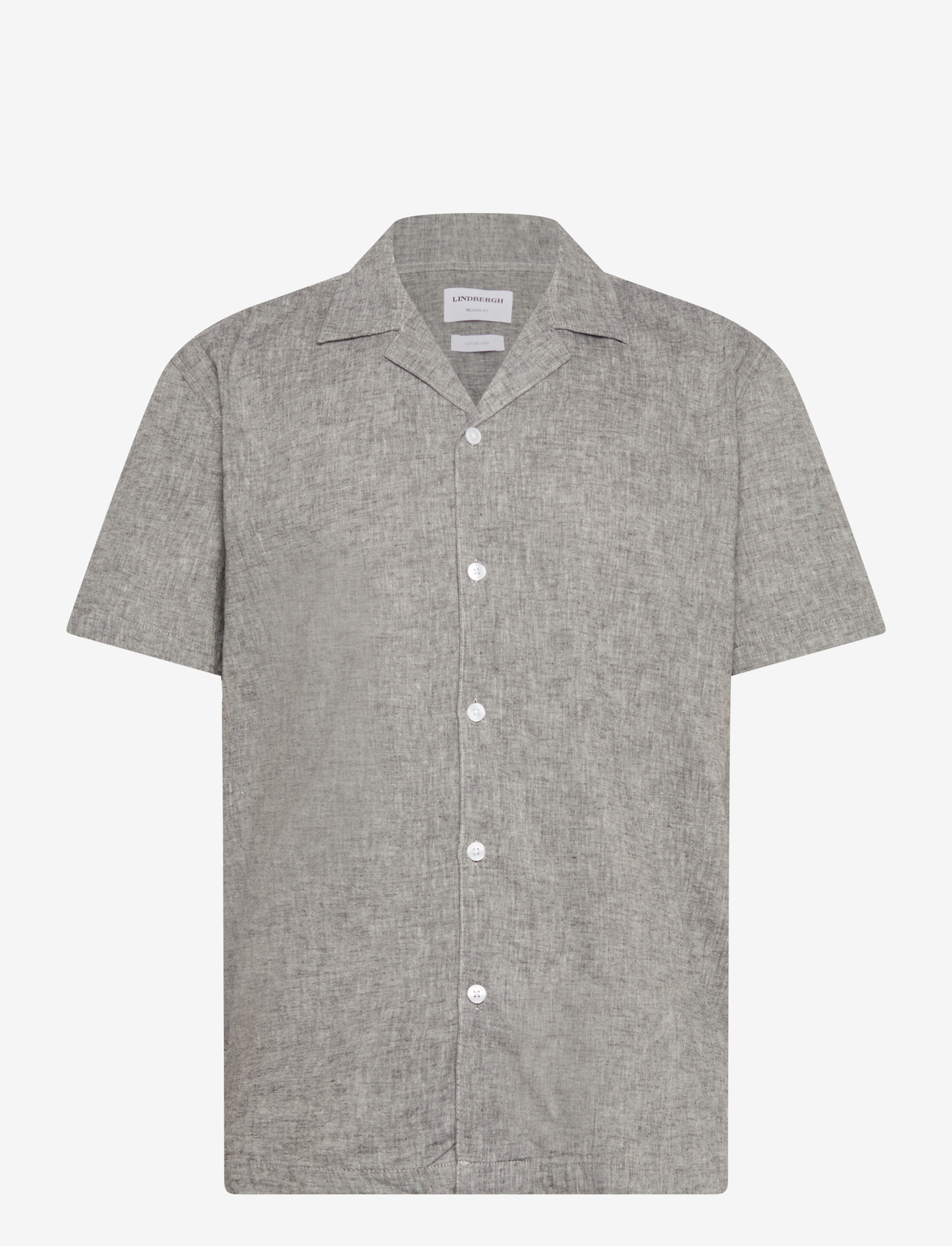 Lindbergh - Casual linen blend resort S/S - kortærmede skjorter - dusty grey - 1