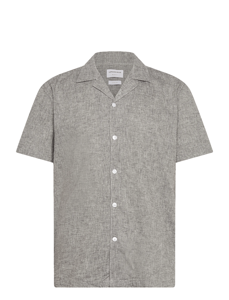 Lindbergh - Casual linen blend resort S/S - kurzarmhemden - dusty grey - 1