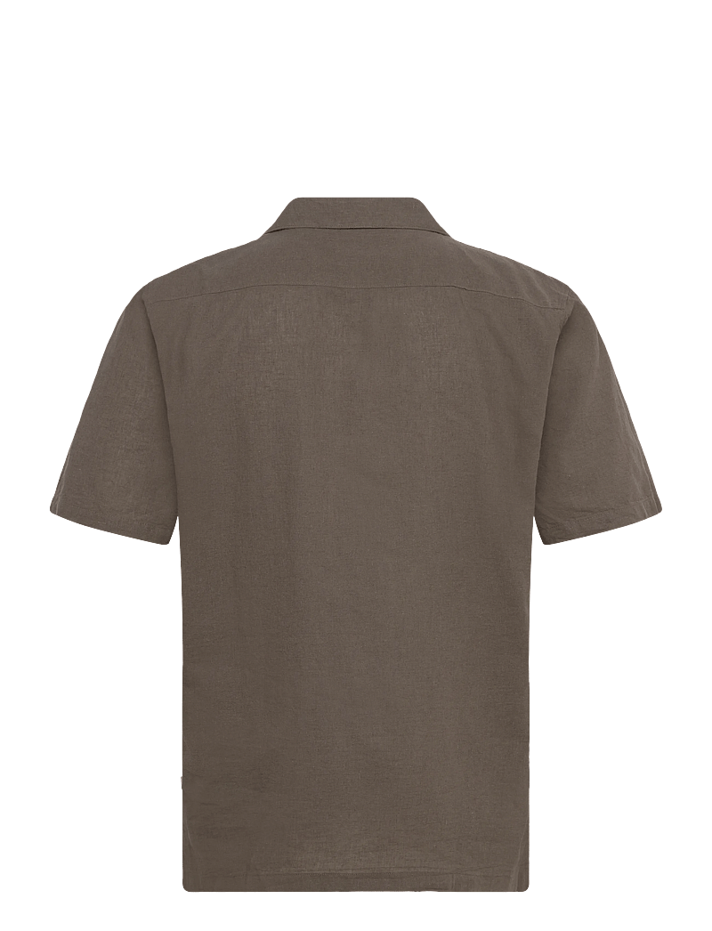 Lindbergh - Casual linen blend resort S/S - short-sleeved shirts - dusty stone - 2