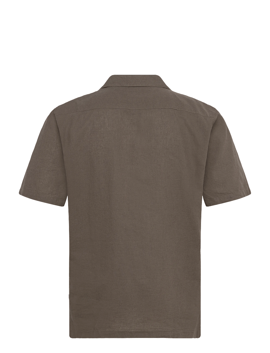 Lindbergh - Casual linen blend resort S/S - kurzarmhemden - dusty stone - 2
