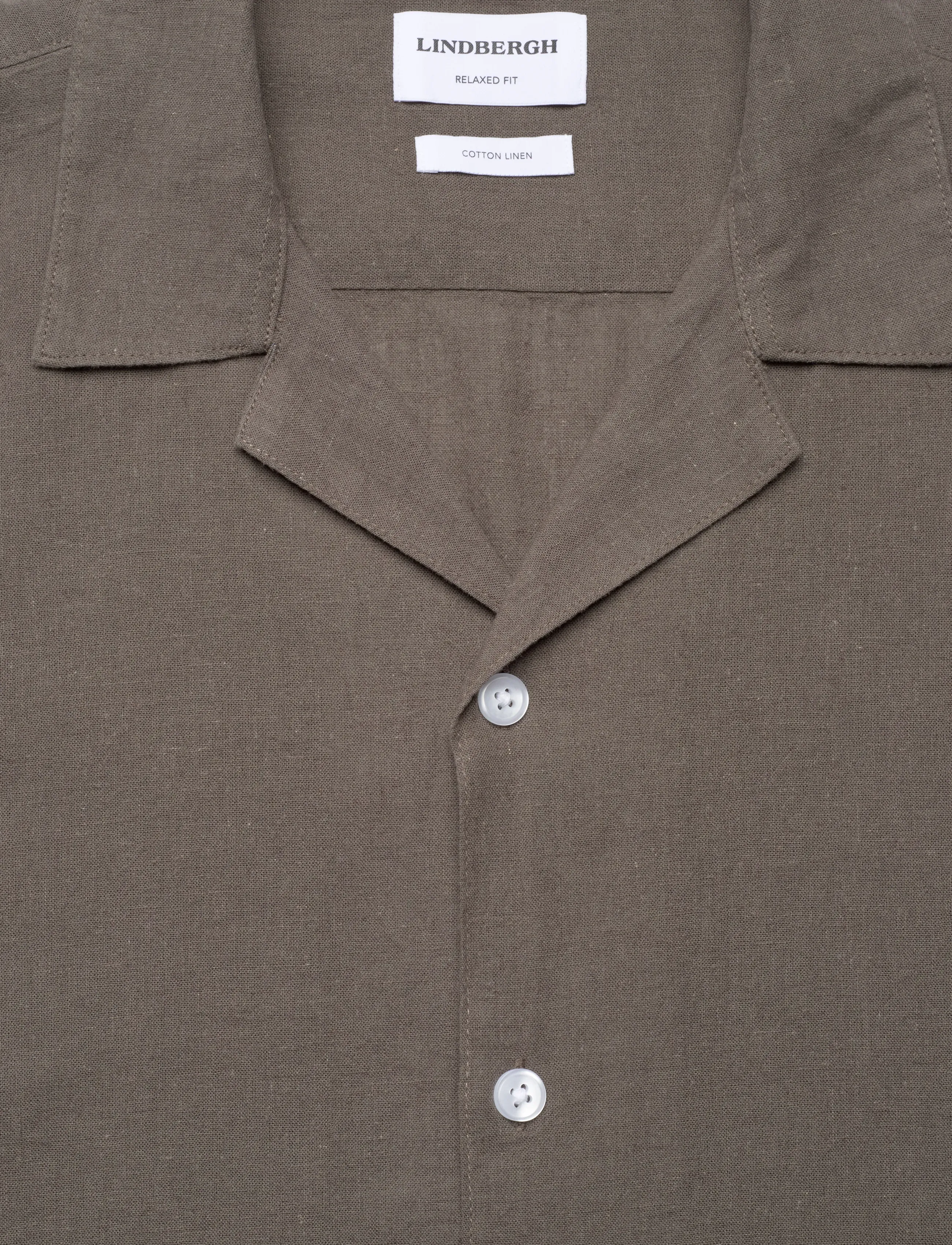 Lindbergh - Casual linen blend resort S/S - kurzarmhemden - dusty stone - 5