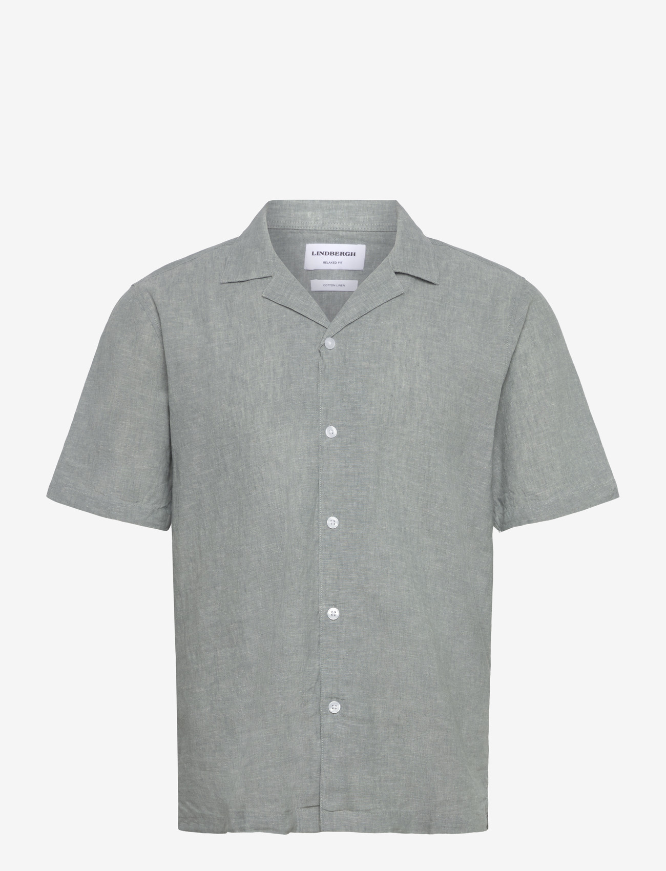Lindbergh - Casual linen blend resort S/S - kortærmede skjorter - faded aqua - 1