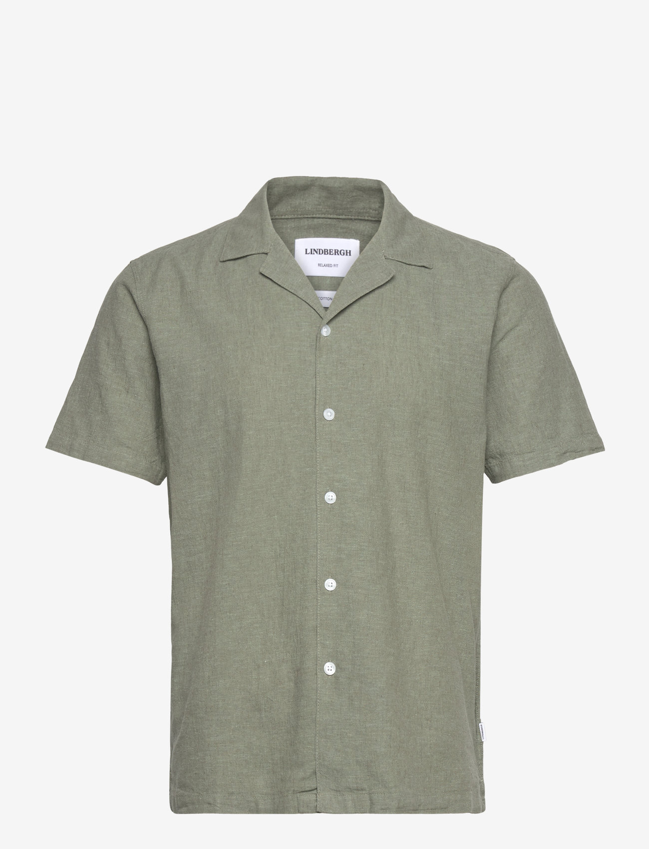 Lindbergh - Casual linen blend resort S/S - hørskjorter - faded green - 0