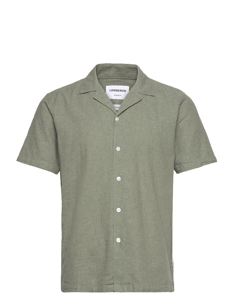 Lindbergh - Casual linen blend resort S/S - hørskjorter - faded green - 0