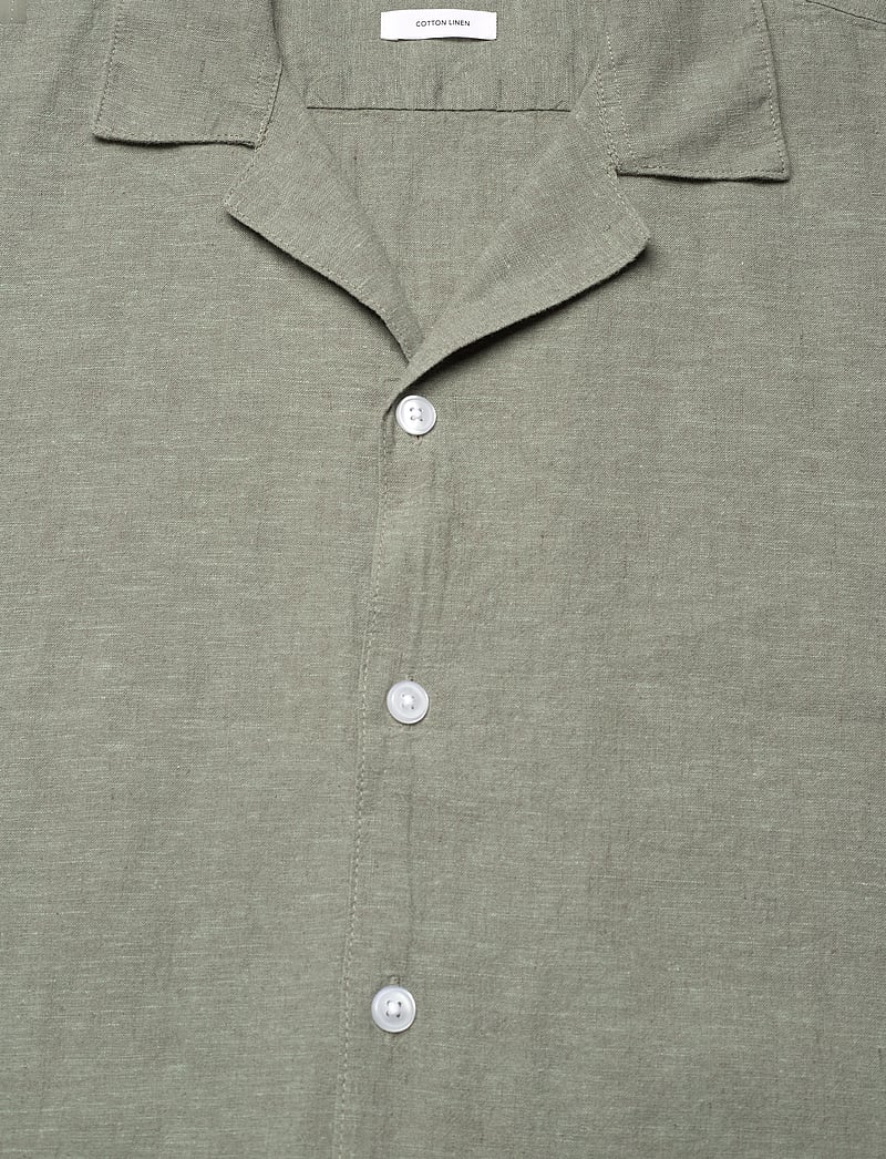 Lindbergh - Casual linen blend resort S/S - hørskjorter - faded green - 2