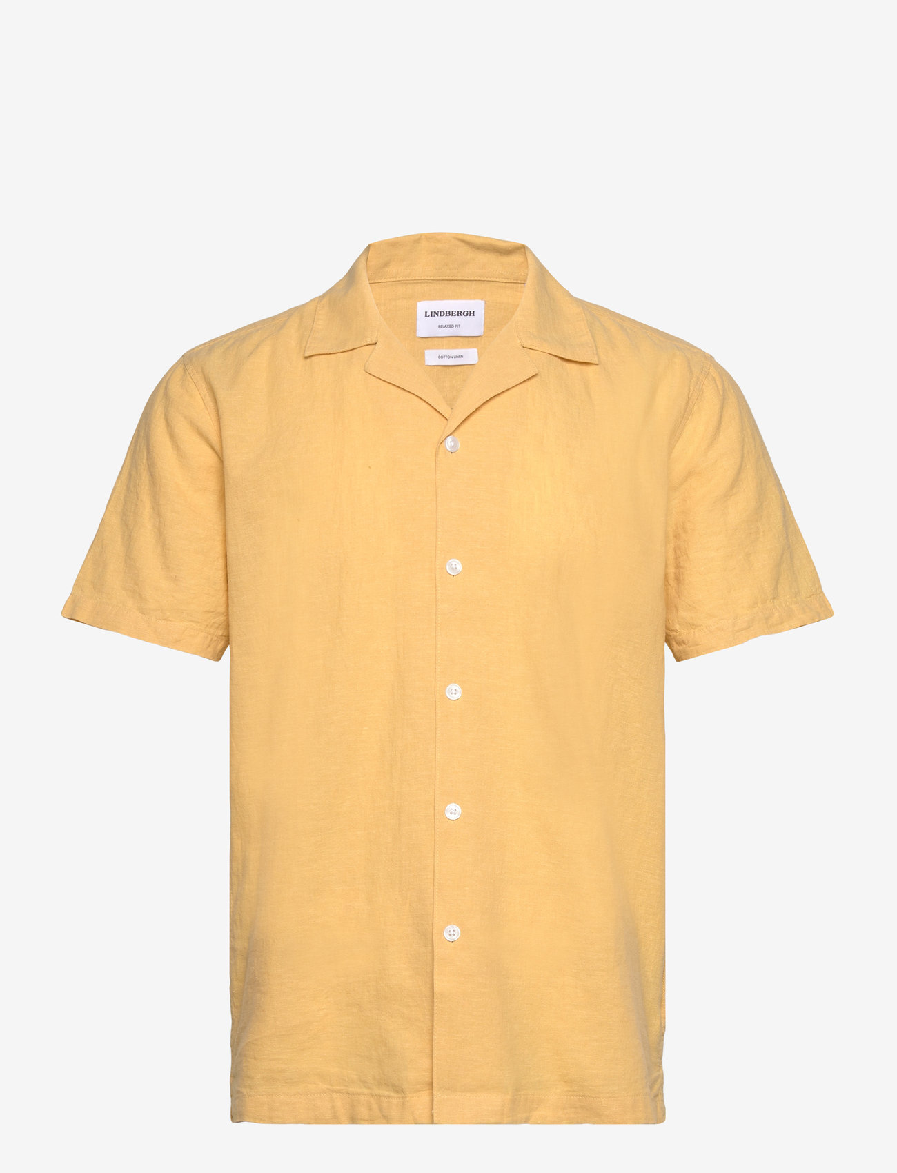 Lindbergh - Casual linen blend resort S/S - leinenhemden - faded yellow - 1