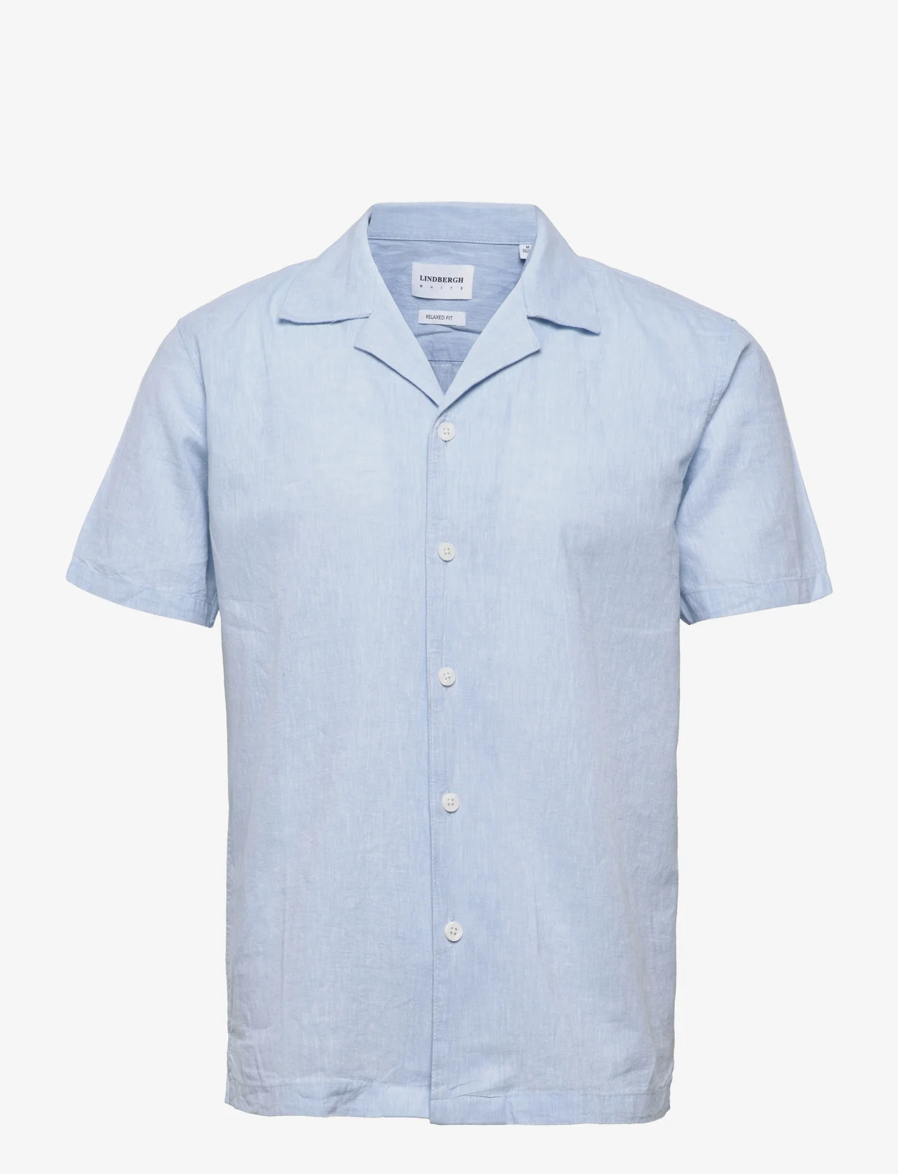 Lindbergh - Casual linen blend resort S/S - lininiai marškiniai - light blue - 0