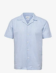 Lindbergh - Casual linen blend resort S/S - linen shirts - light blue - 0