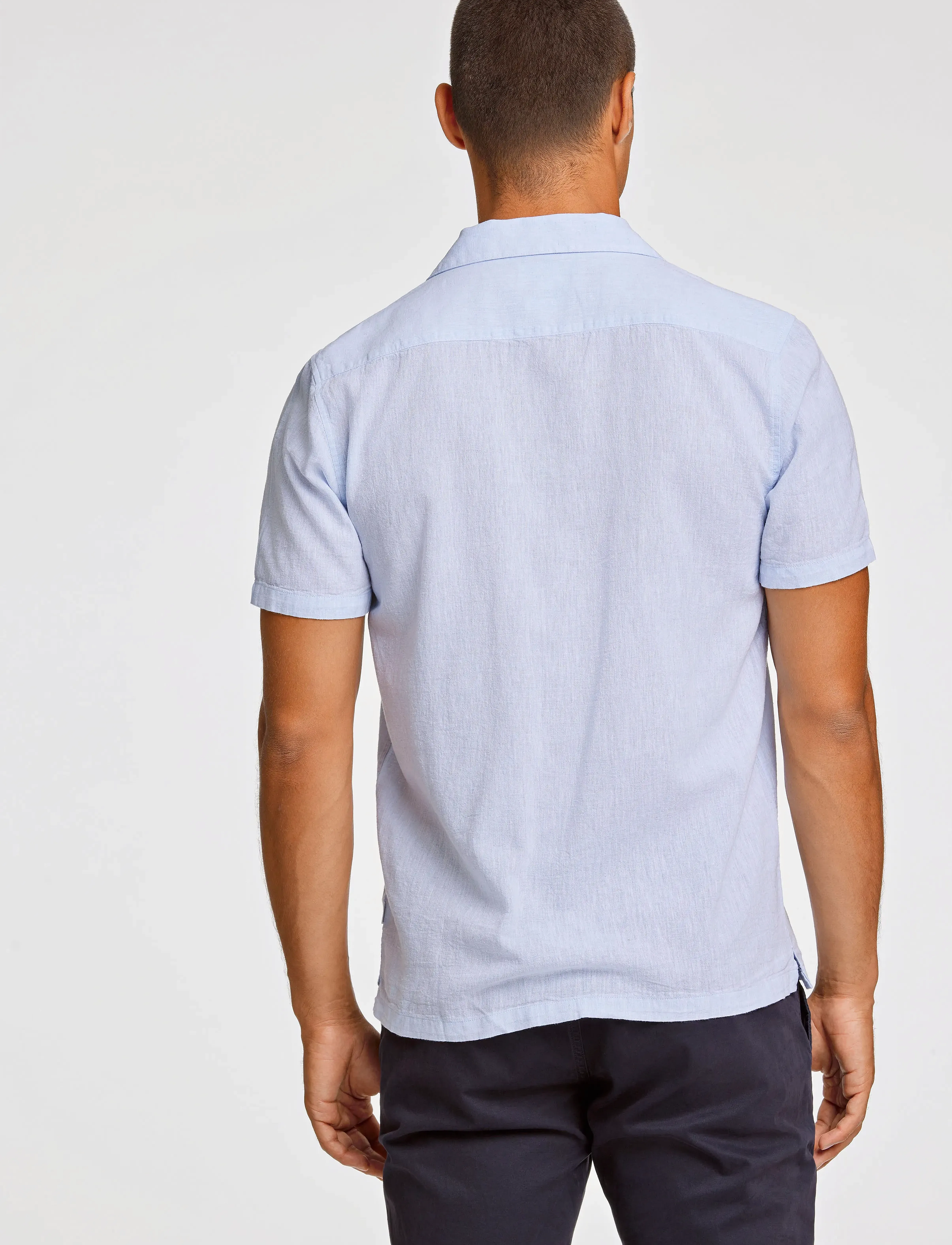 Lindbergh - Casual linen blend resort S/S - kurzarmhemden - light blue - 3
